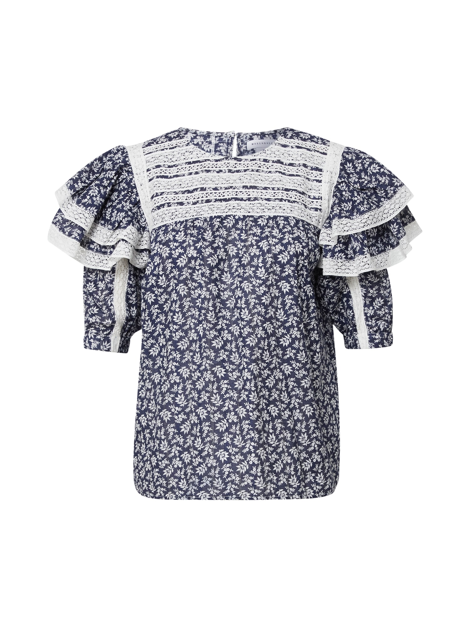 Warehouse Bluza  modra / bela