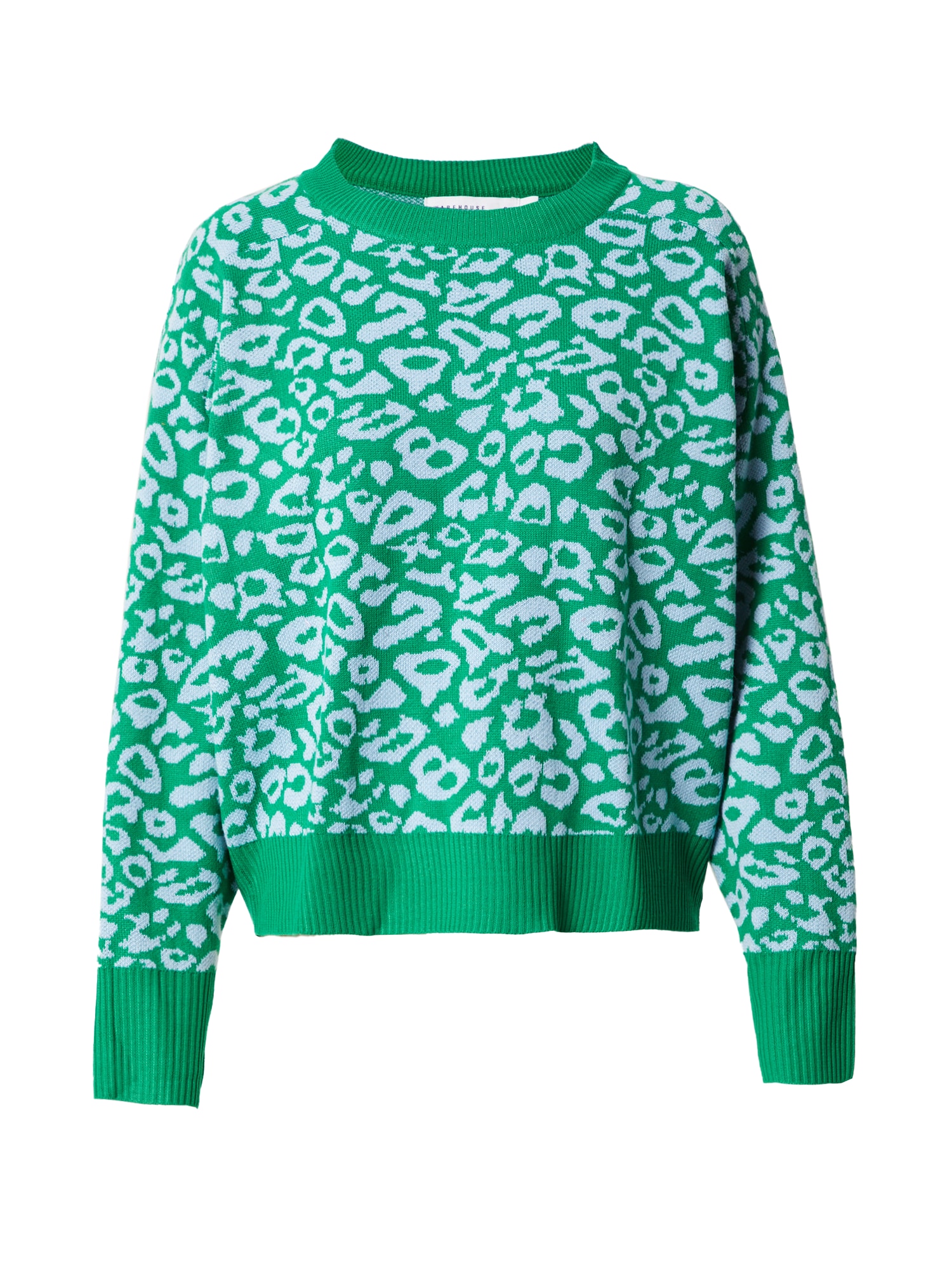 Warehouse Pulover  svetlo modra / zelena
