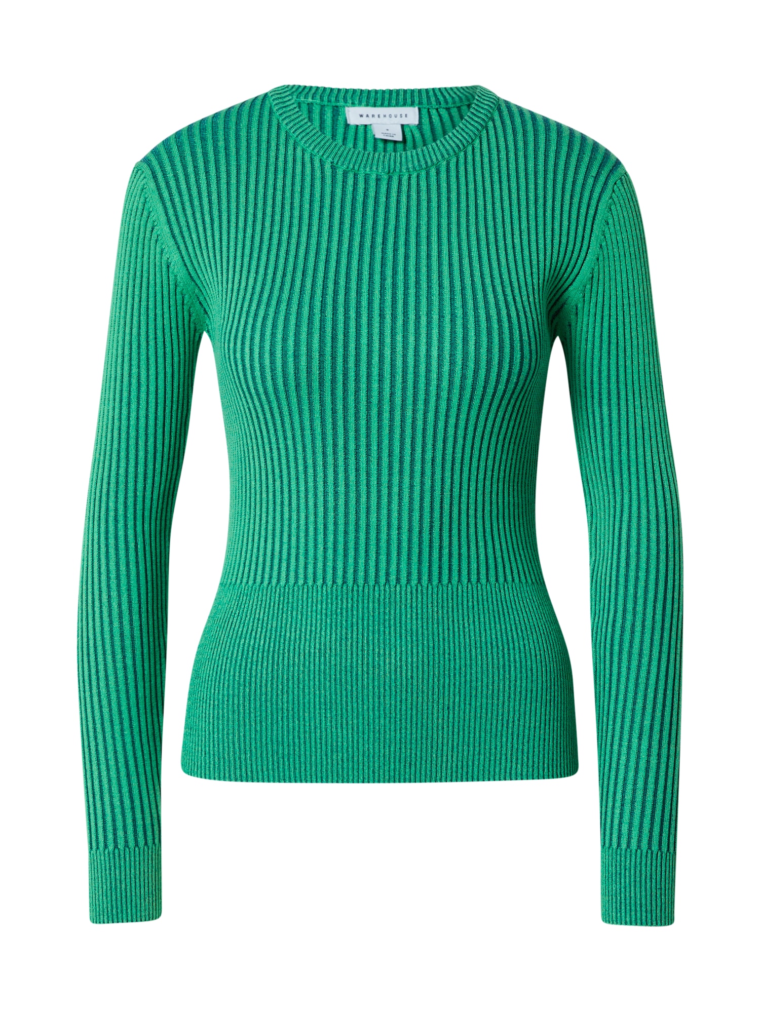Warehouse Pulover  travnato zelena / temno zelena