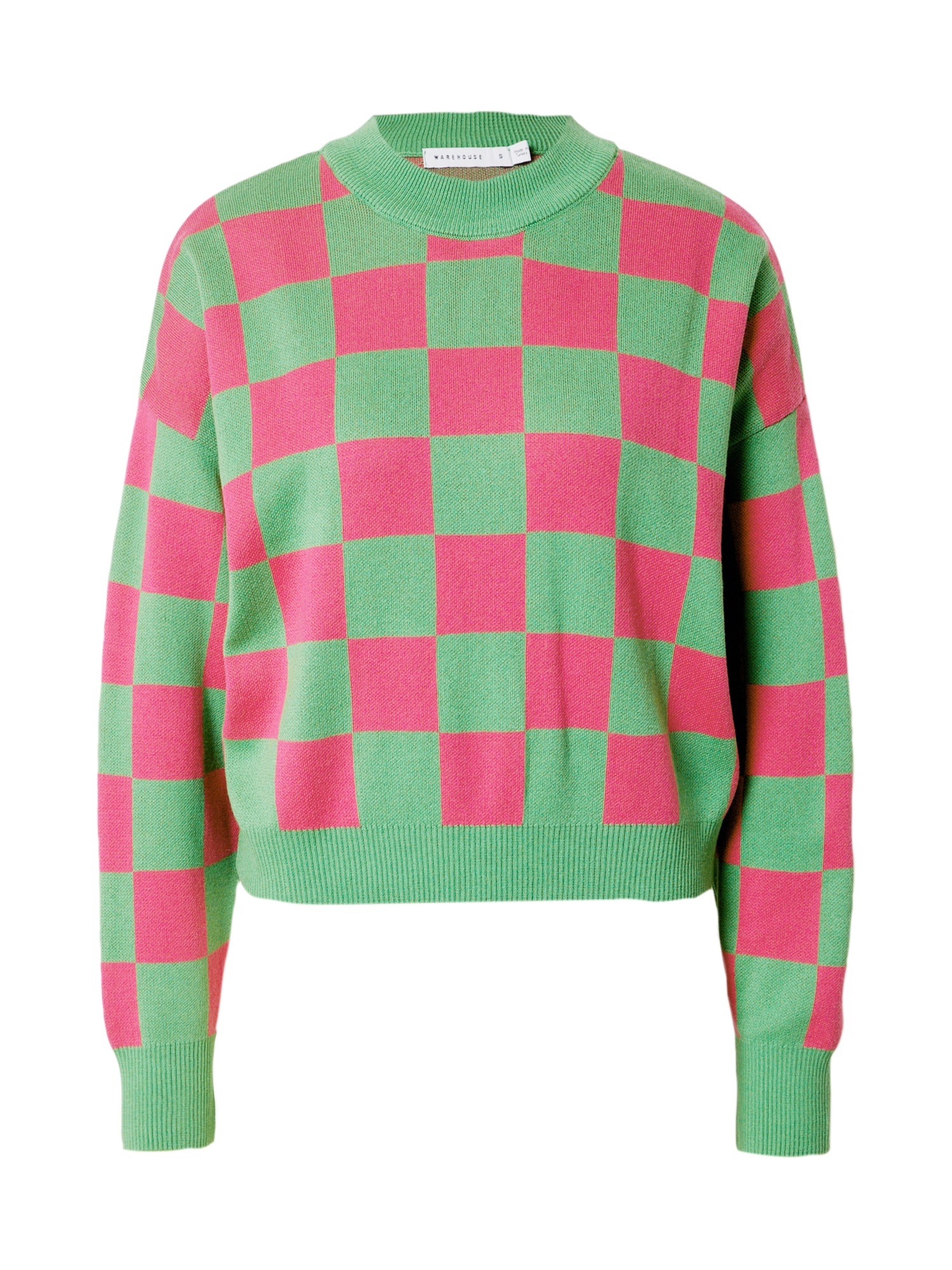 Warehouse Pulover  zelena / malina