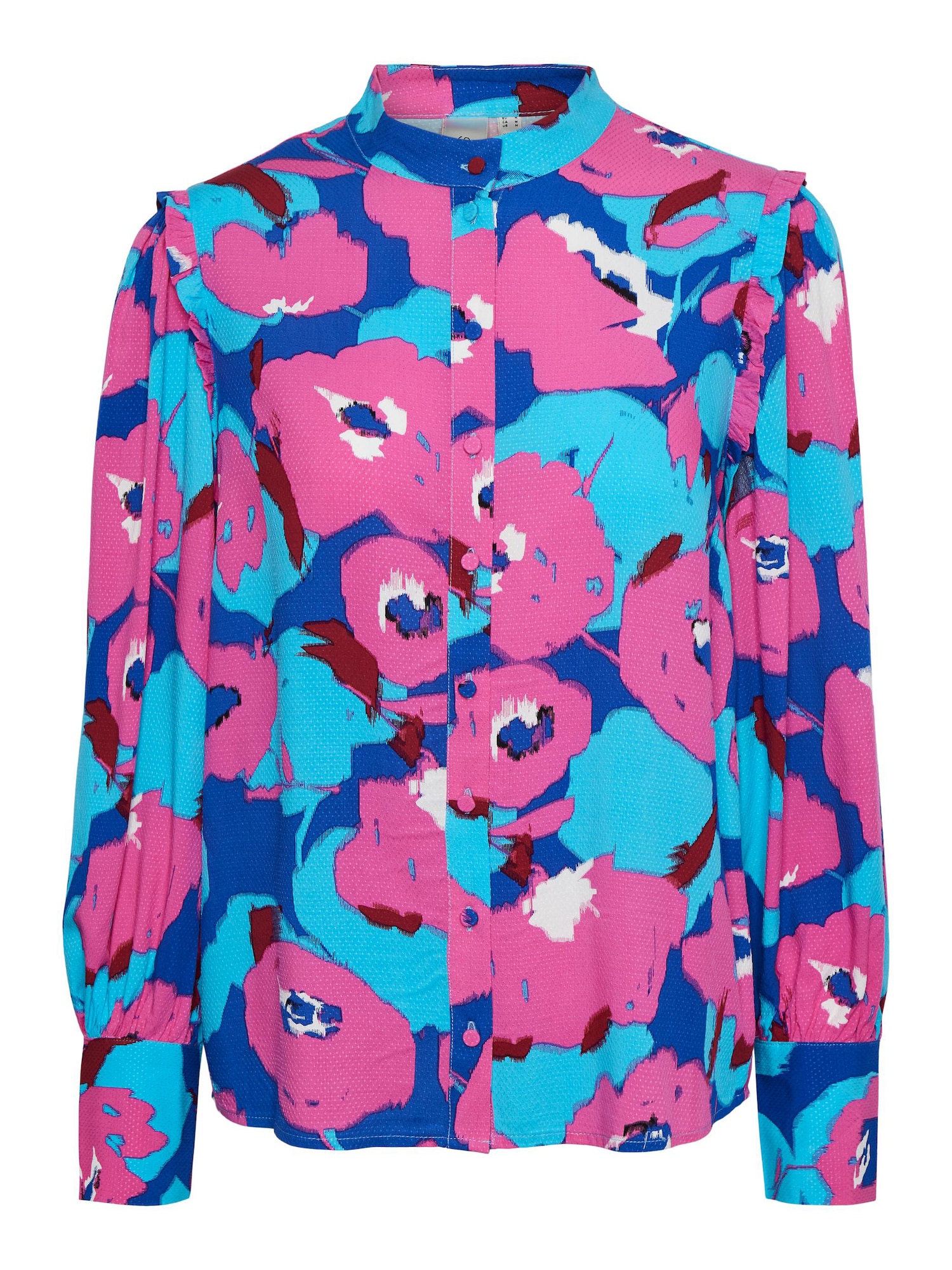 Y.A.S Bluza 'Flower Pow'  nebeško modra / svetlo modra / svetlo roza / bela