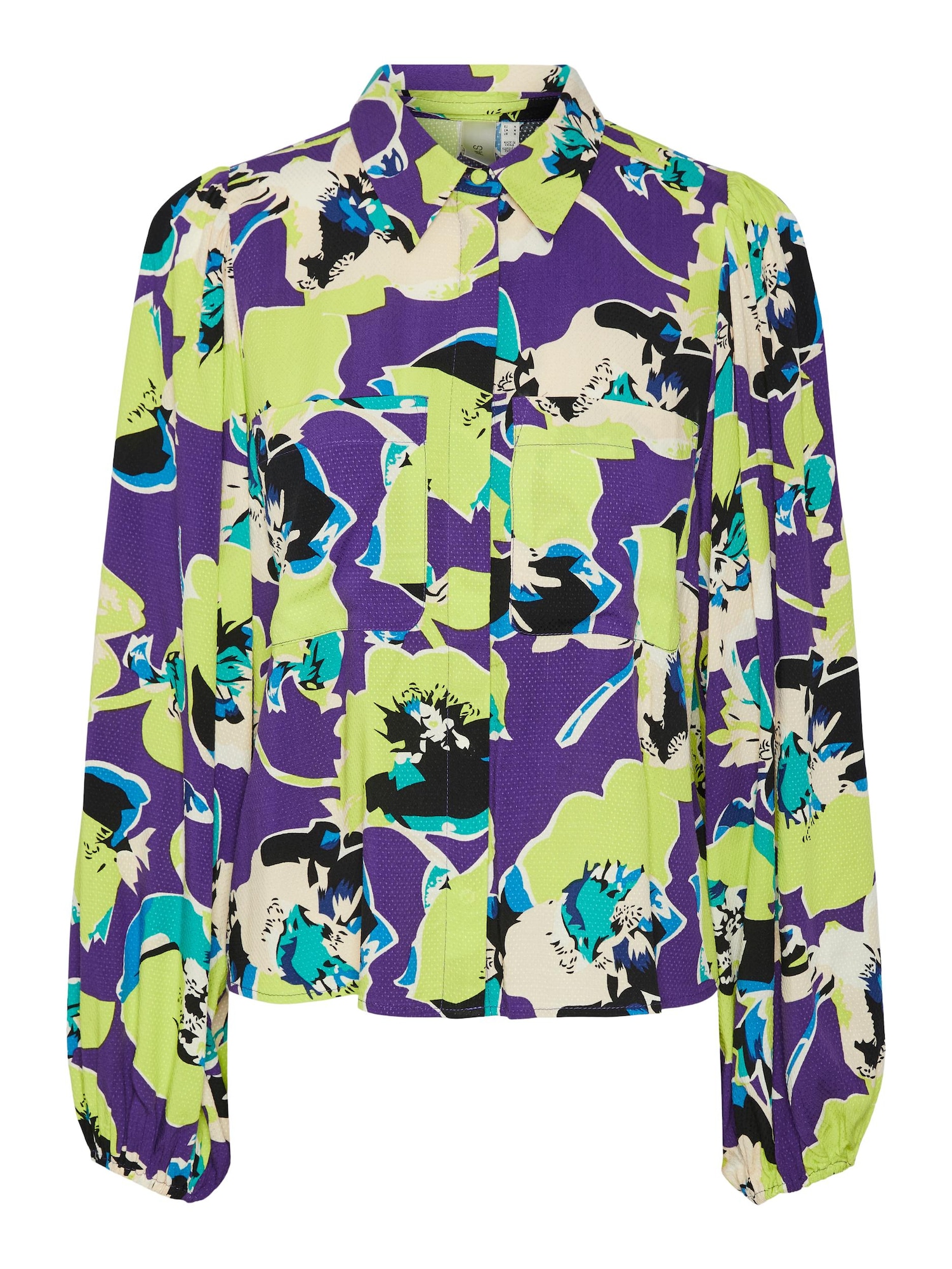 Y.A.S Bluza  bež / neonsko rumena / lila / temno liila