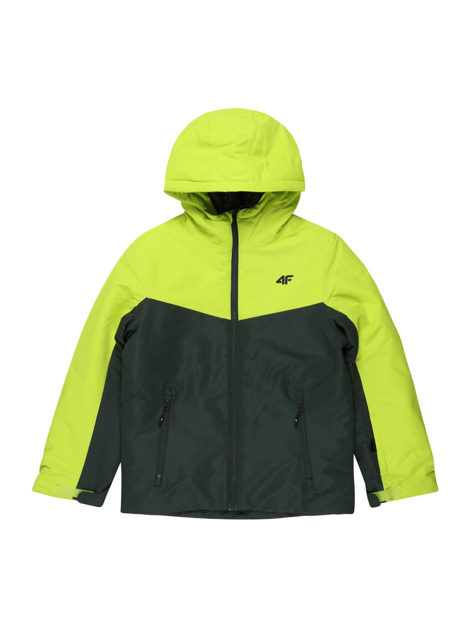 4F Športna jakna  limeta / temno zelena