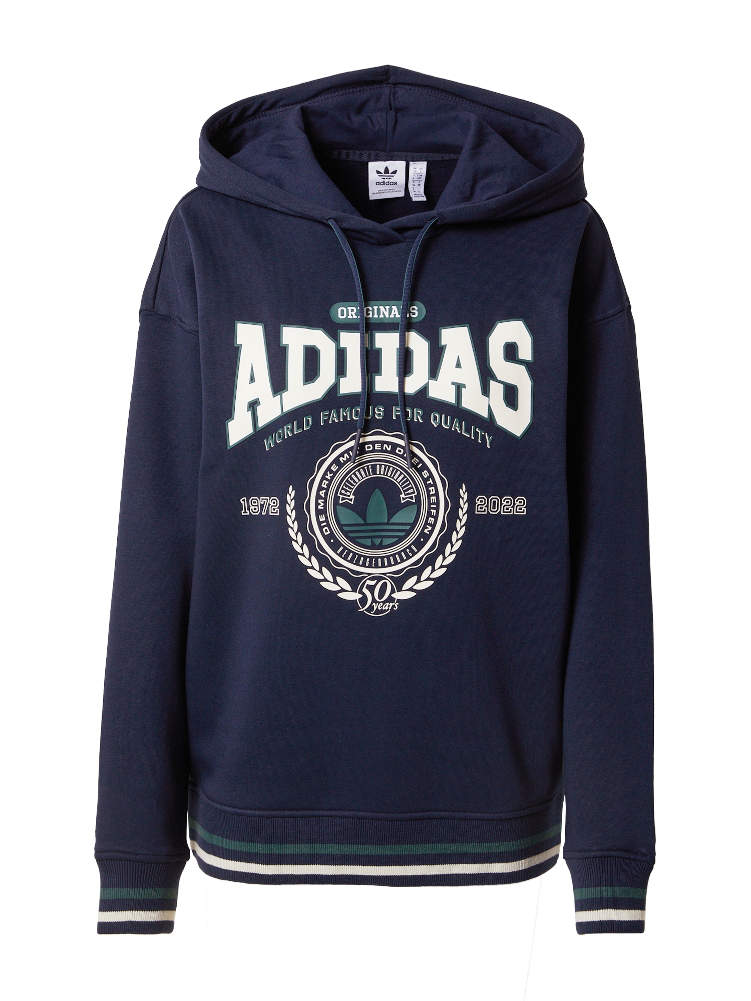 ADIDAS ORIGINALS Majica  nočno modra / zelena / bela