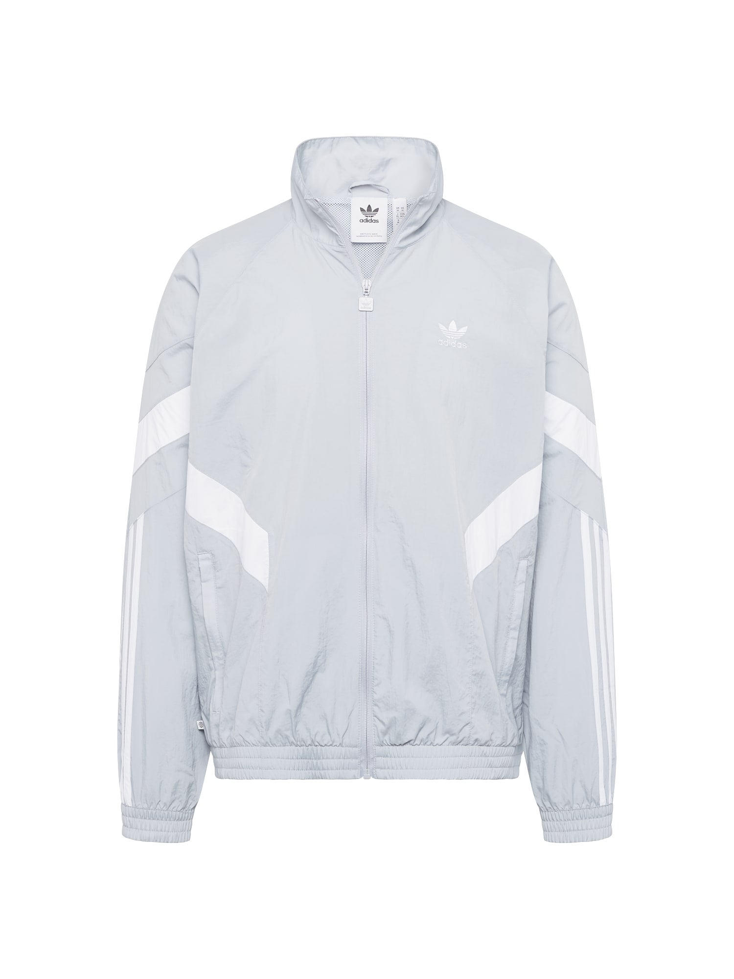 ADIDAS ORIGINALS Prehodna jakna  svetlo siva / bela