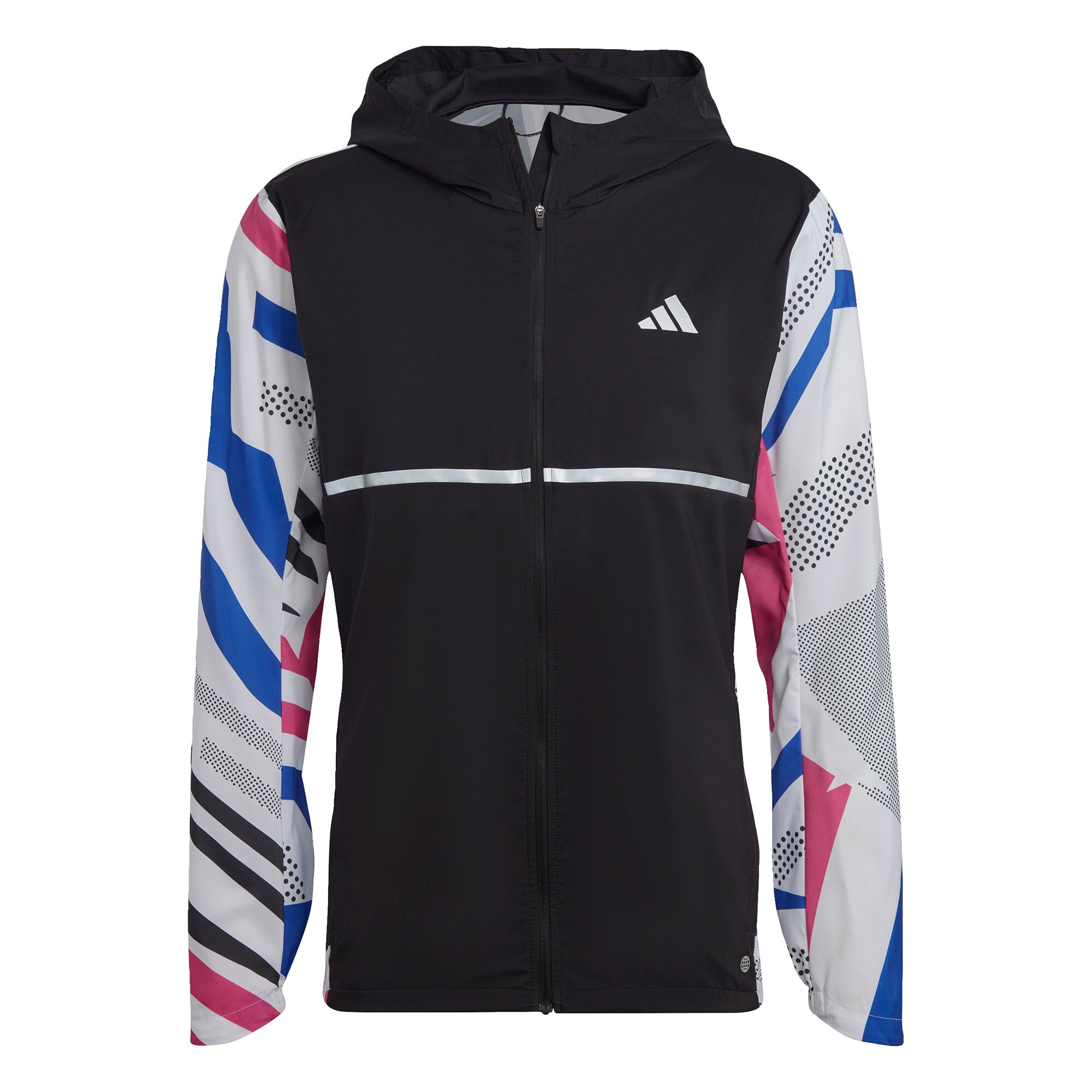 ADIDAS PERFORMANCE Športna jakna 'Own the Run'  kraljevo modra / svetlo roza / črna / bela
