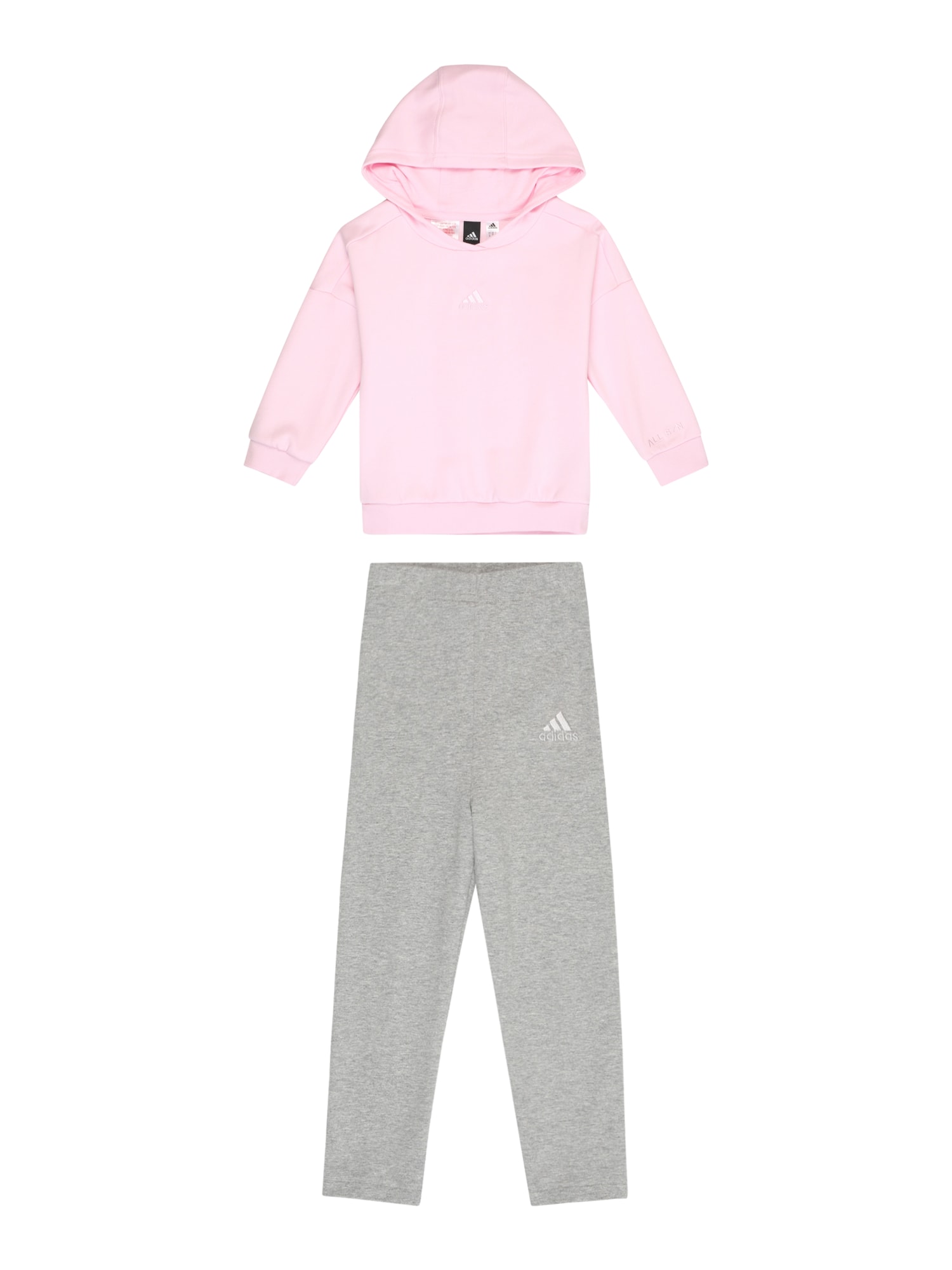 ADIDAS PERFORMANCE Športna trenirka  siva / roza / bela