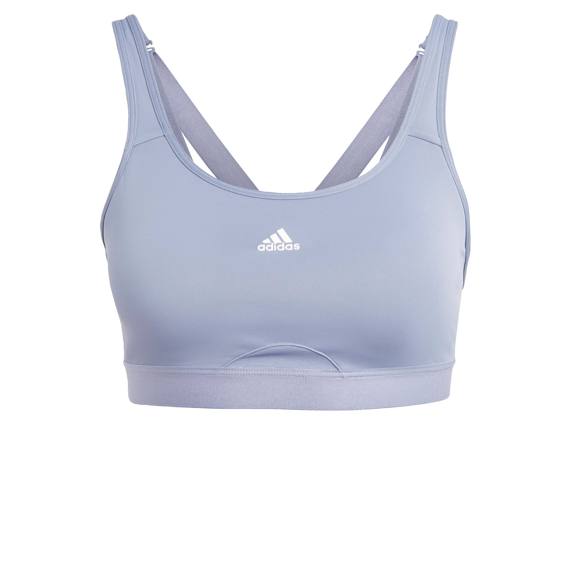 ADIDAS PERFORMANCE Športni nederček  sivka / bela