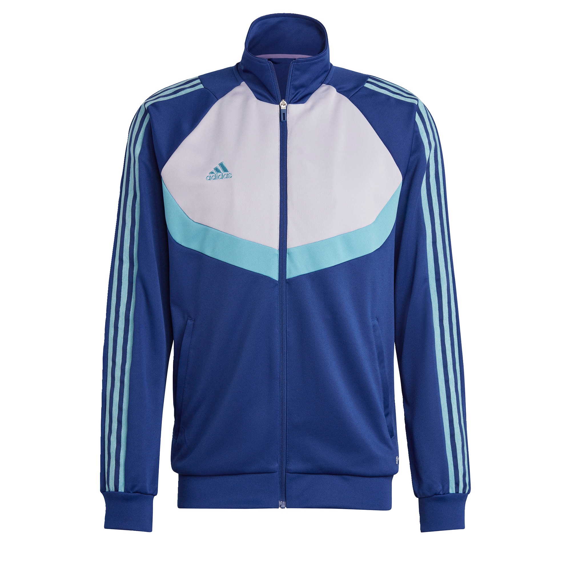 ADIDAS SPORTSWEAR Športna jopa na zadrgo  modra / turkizna / bela