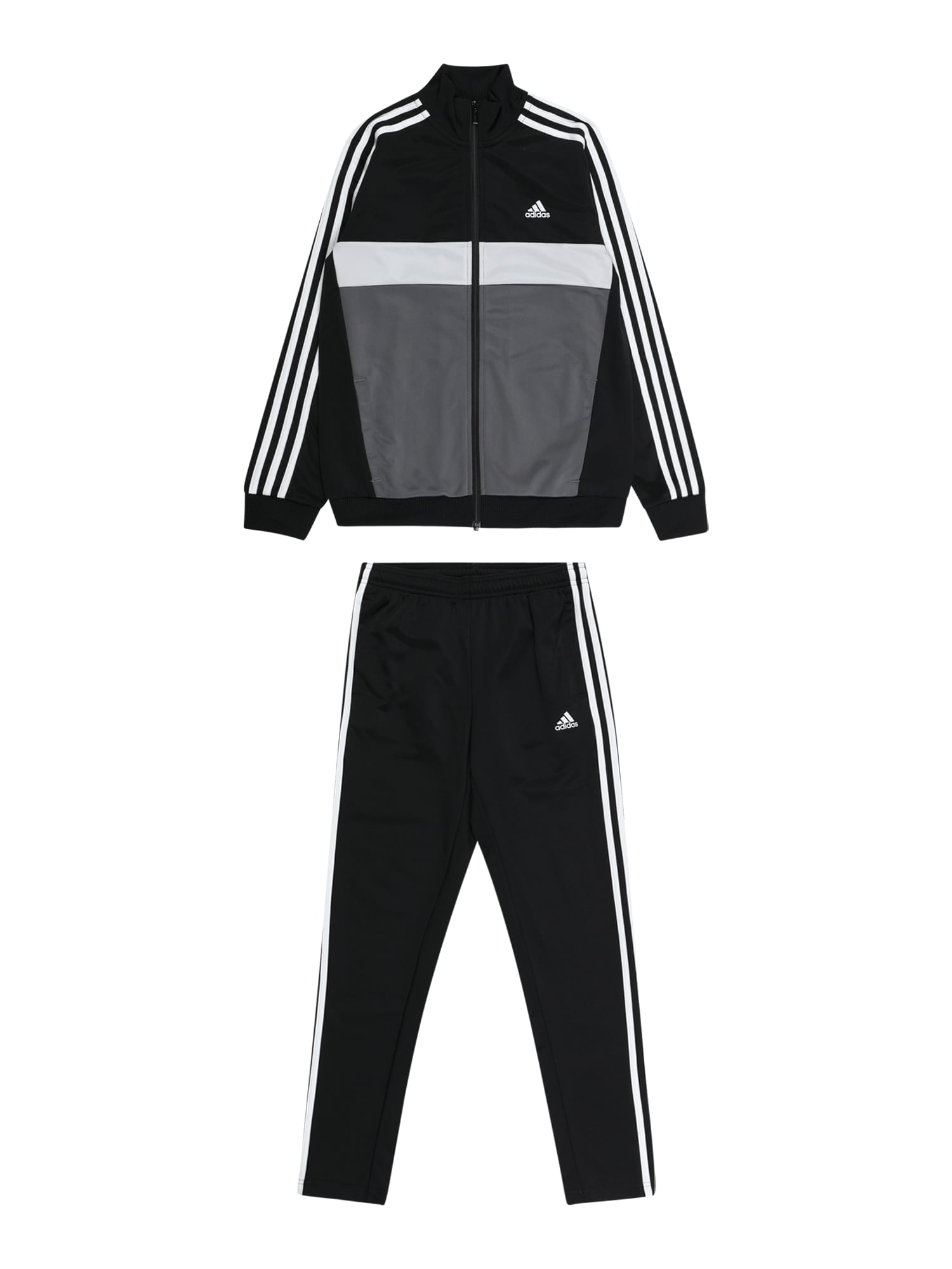 ADIDAS SPORTSWEAR Športna trenirka 'TIBERIO'  siva / črna / bela