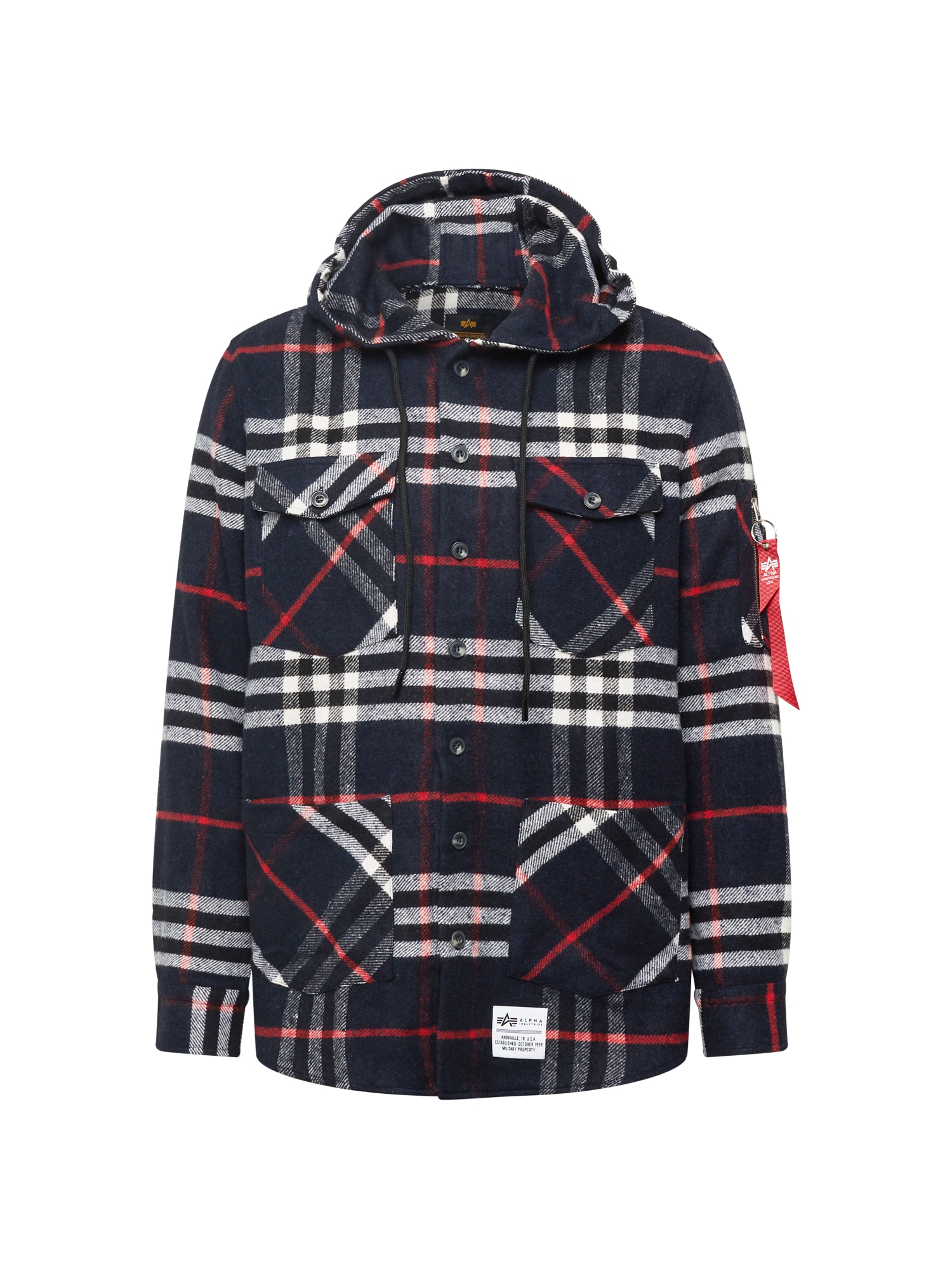ALPHA INDUSTRIES Prehodna jakna  nočno modra / rdeča / bela