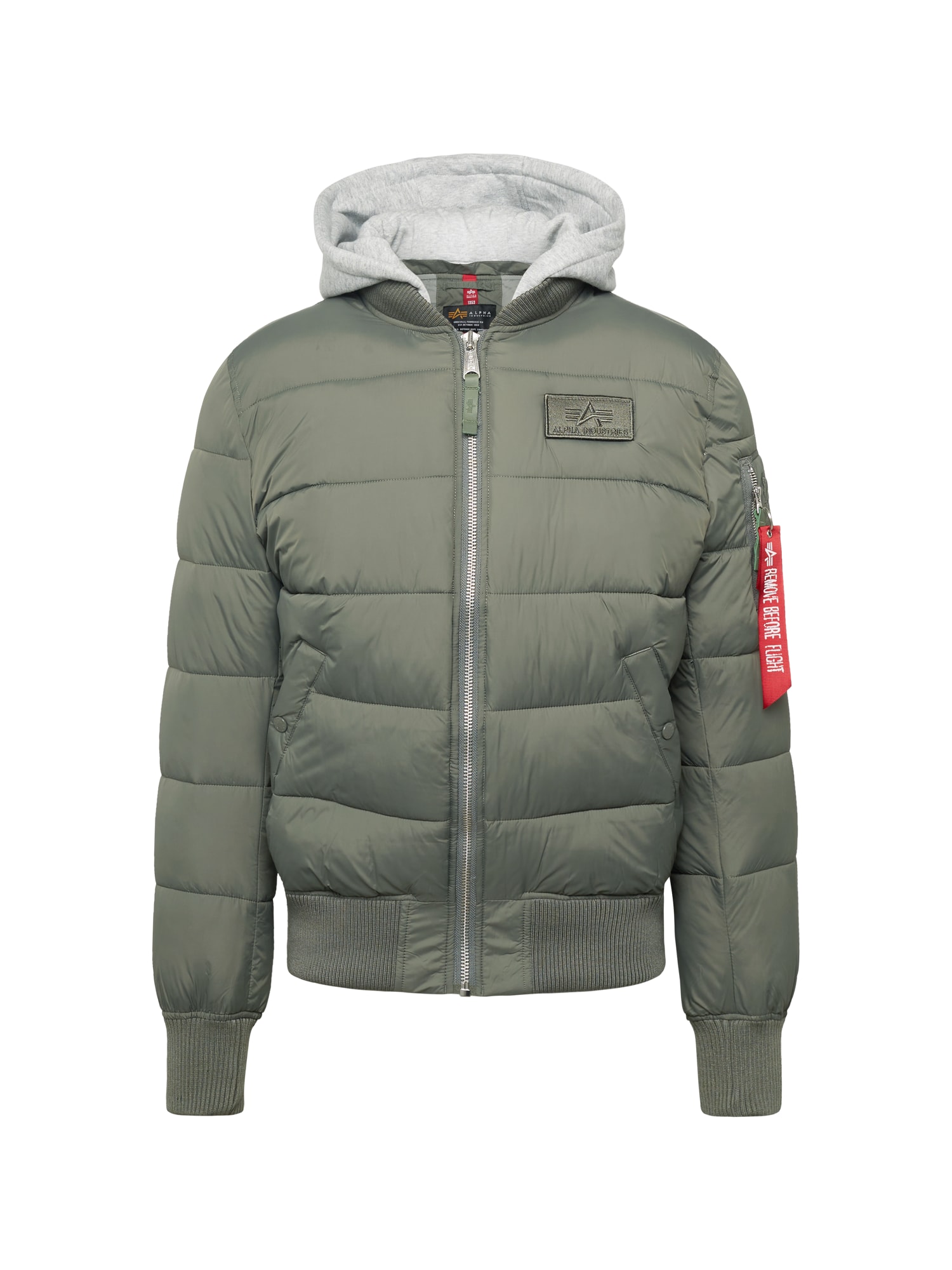 ALPHA INDUSTRIES Prehodna jakna  svetlo siva / kaki