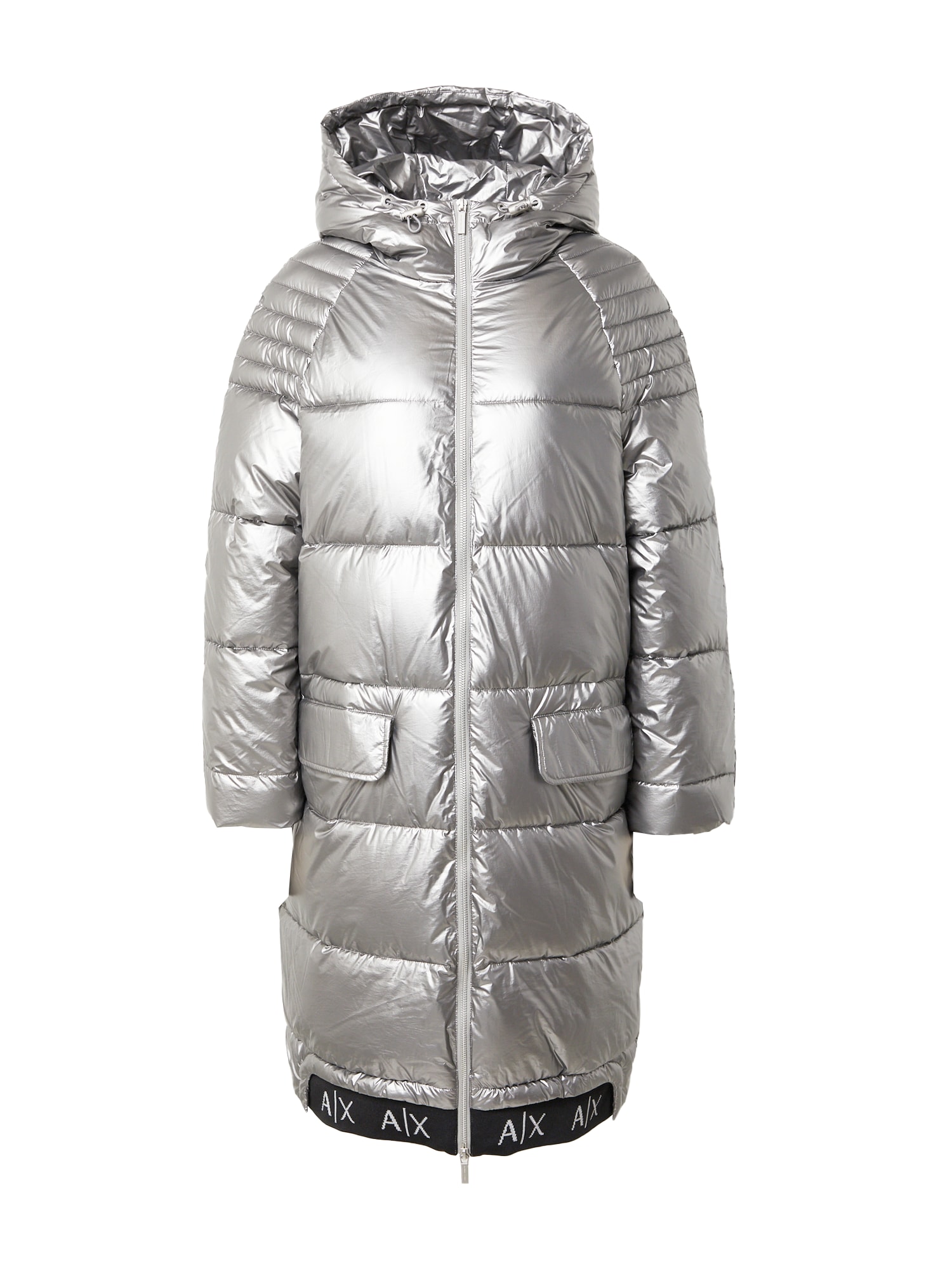 ARMANI EXCHANGE Zimski plašč 'CABAN'  srebrna