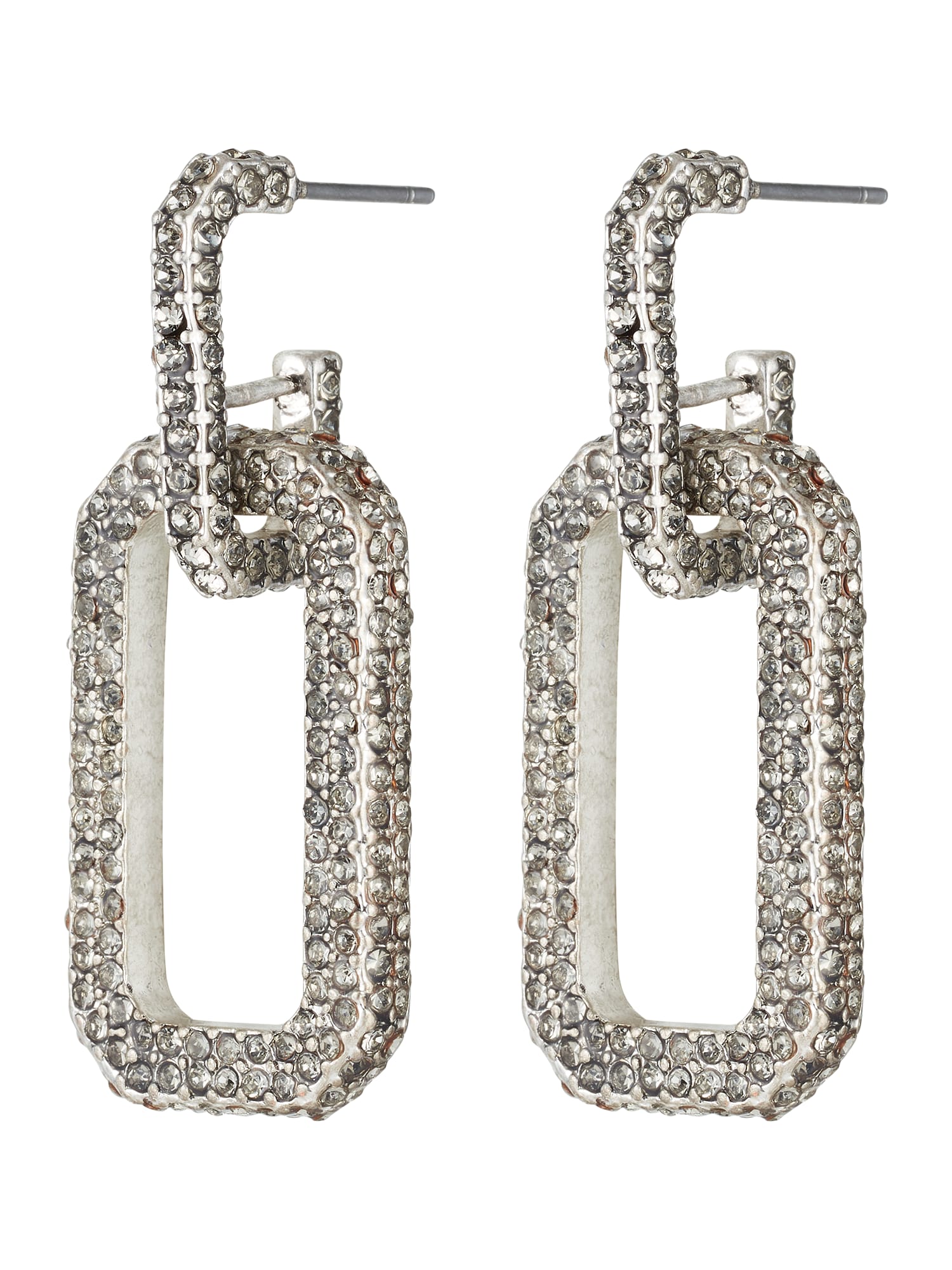 AllSaints Uhani  srebrna / transparentna