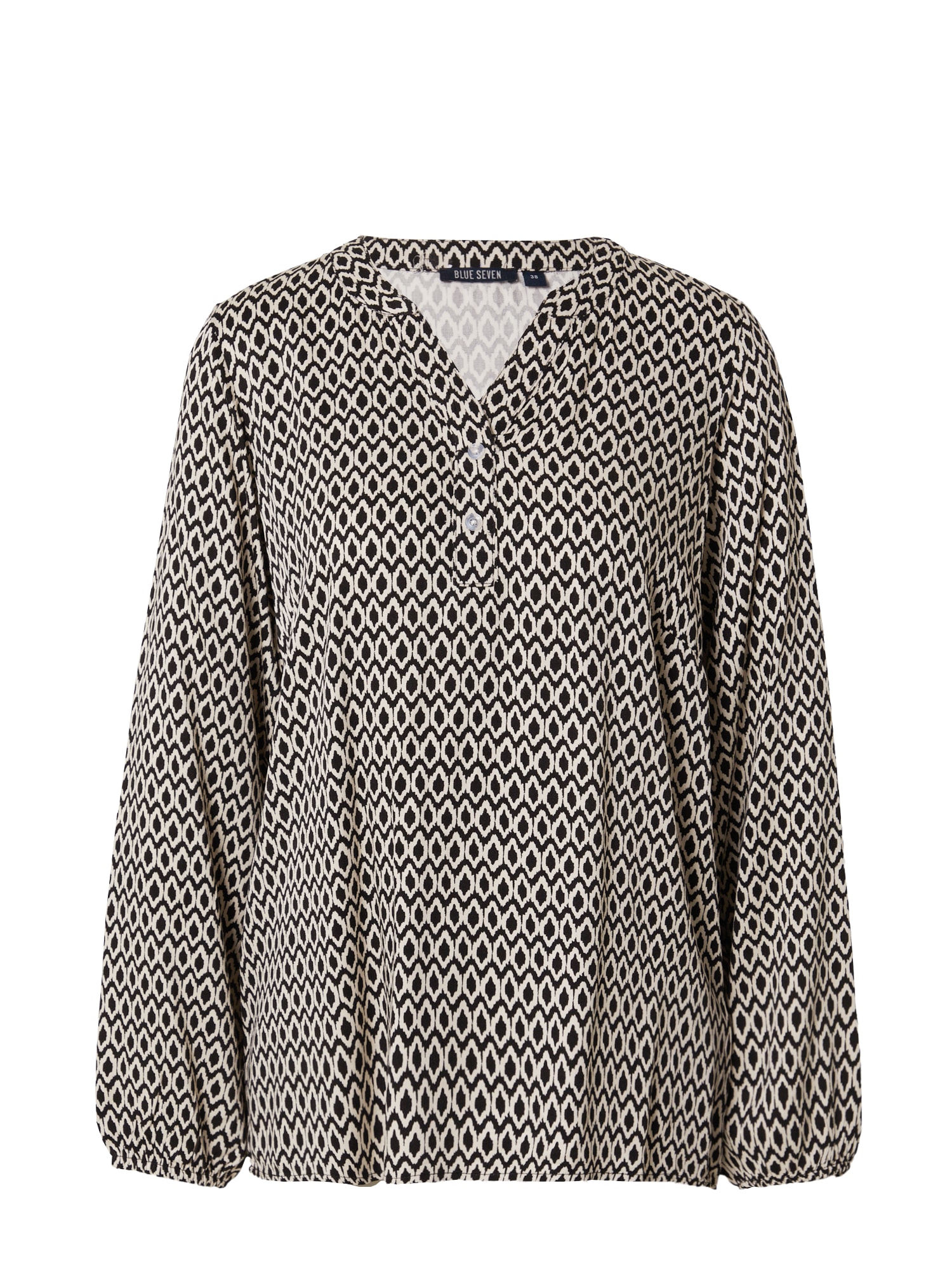 BLUE SEVEN Bluza  kremna / črna