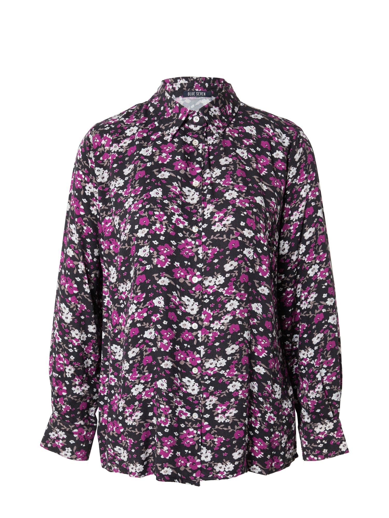 BLUE SEVEN Bluza  siva / lila / roza / črna