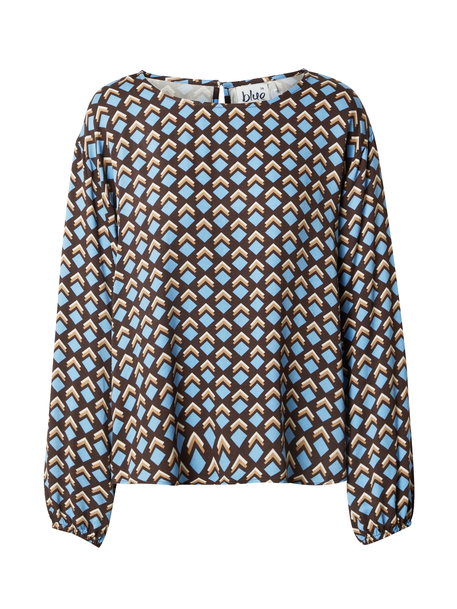 BLUE SEVEN Bluza  temno bež / svetlo modra / čokolada / off-bela