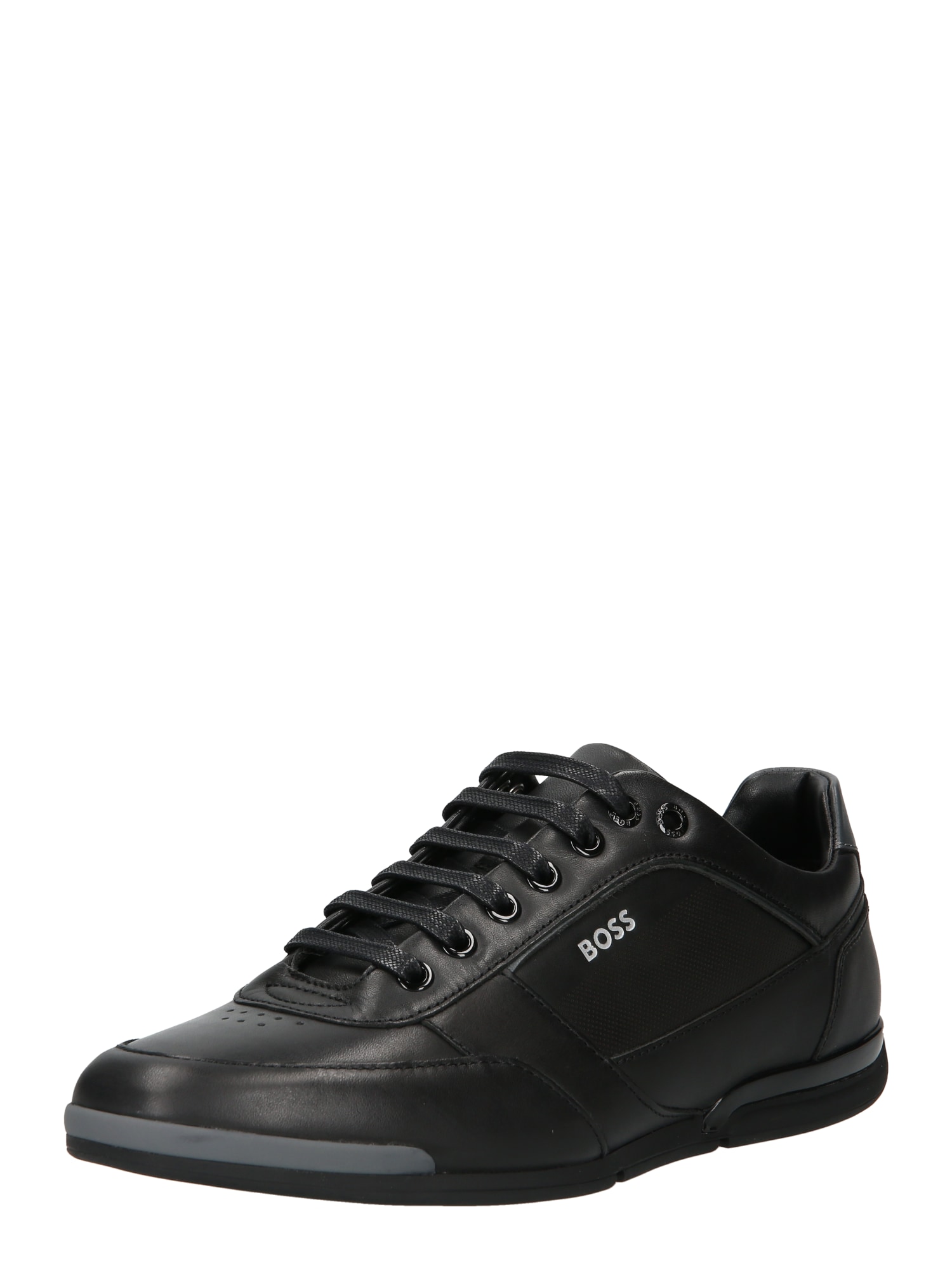 BOSS Black Športni čevlji z vezalkami 'Saturn Lowp'  črna / bela
