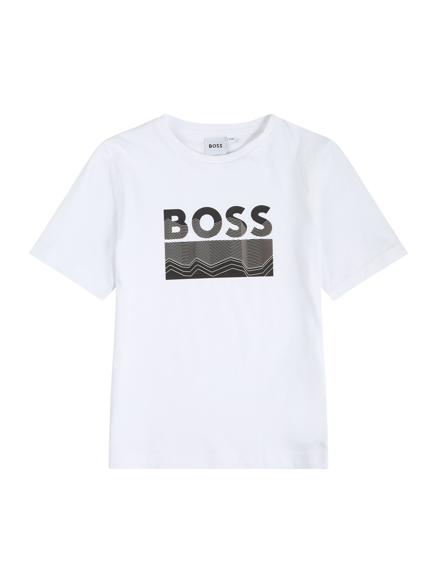 BOSS Kidswear Majica  črna / bela