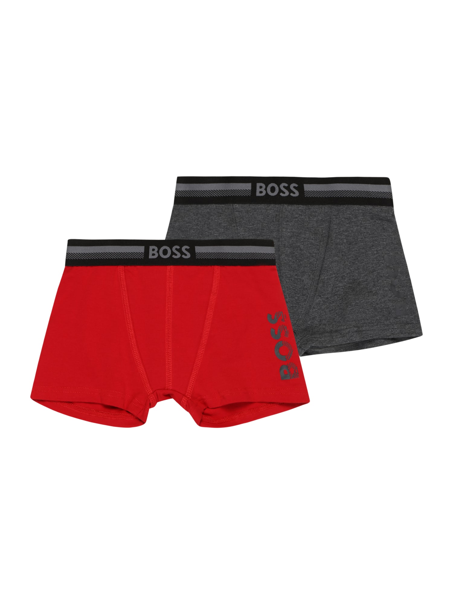 BOSS Kidswear Spodnjice  temno siva / rdeča / črna