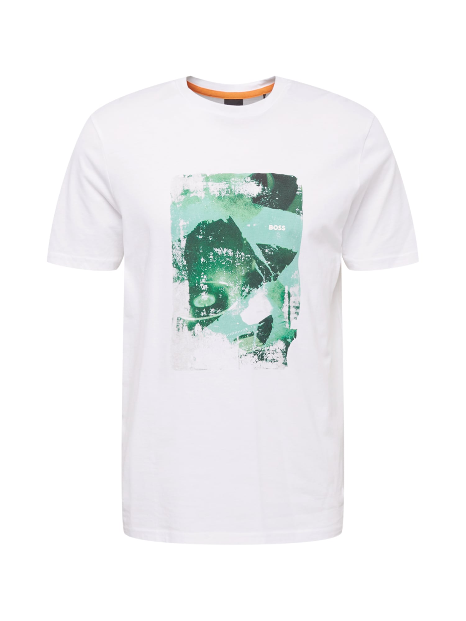 BOSS Orange Majica 'Teabstract'  zelena / bela