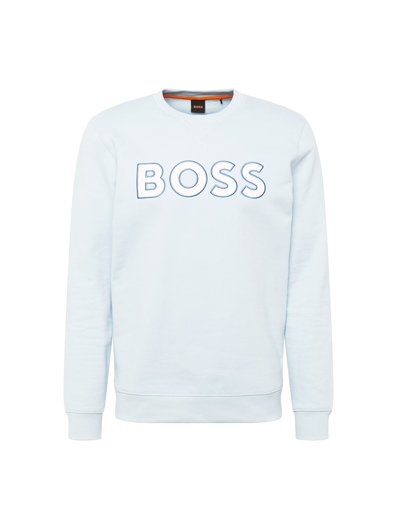 BOSS Orange Majica 'Welogocrewx'  svetlo modra / bela