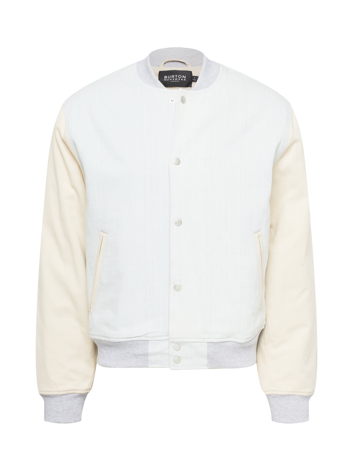 BURTON MENSWEAR LONDON Prehodna jakna  pastelno modra / pastelno rumena / siva