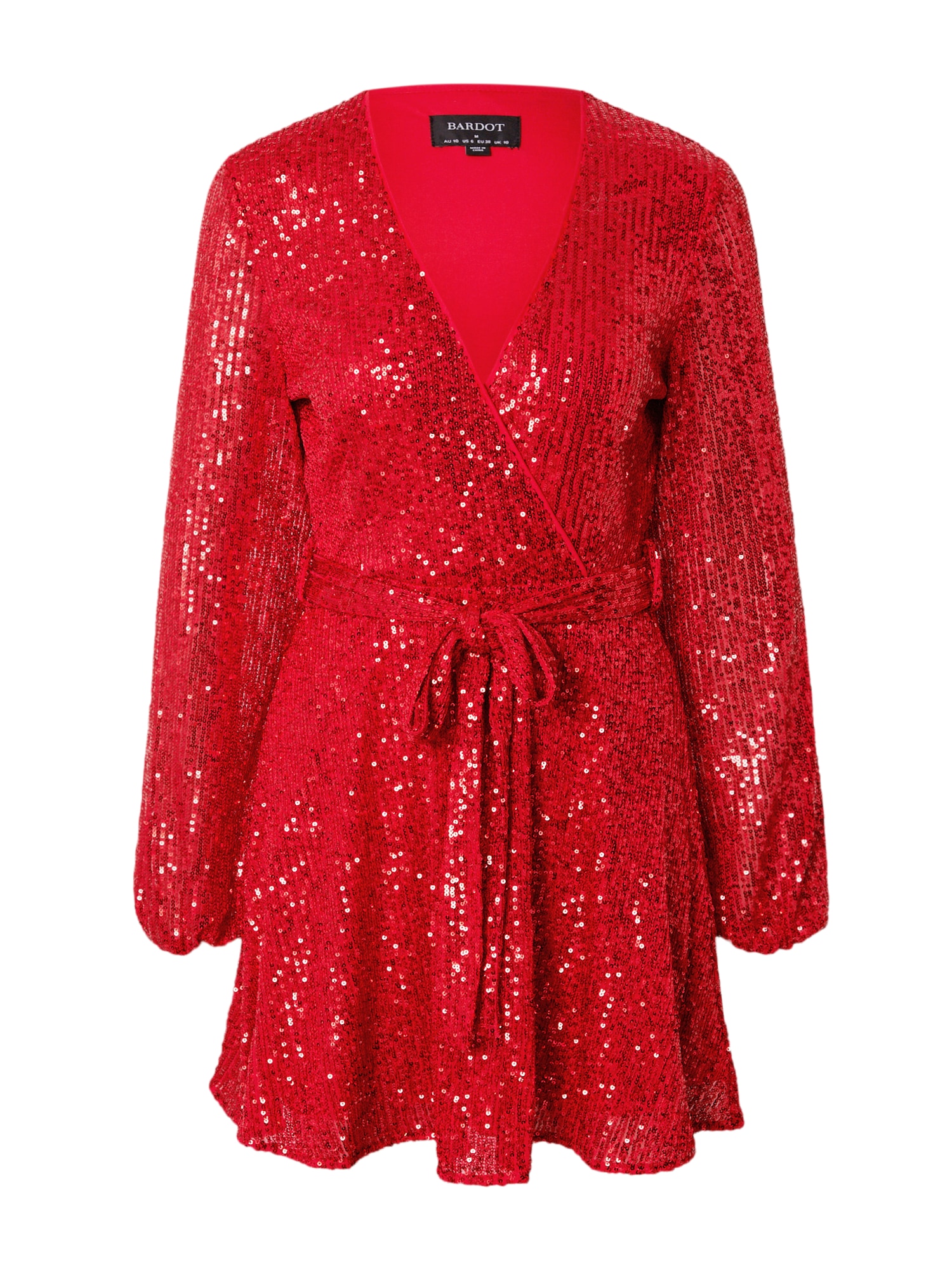 Bardot Koktejl obleka 'BELLISSA'  rdeča