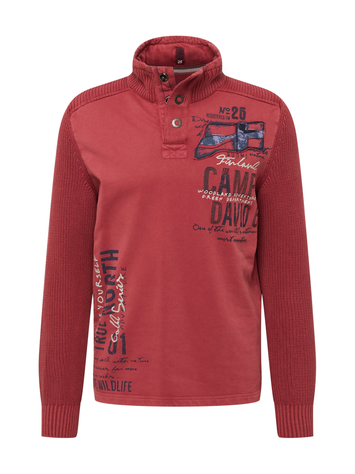 CAMP DAVID Pulover  modra / mornarska / temno rdeča / bela