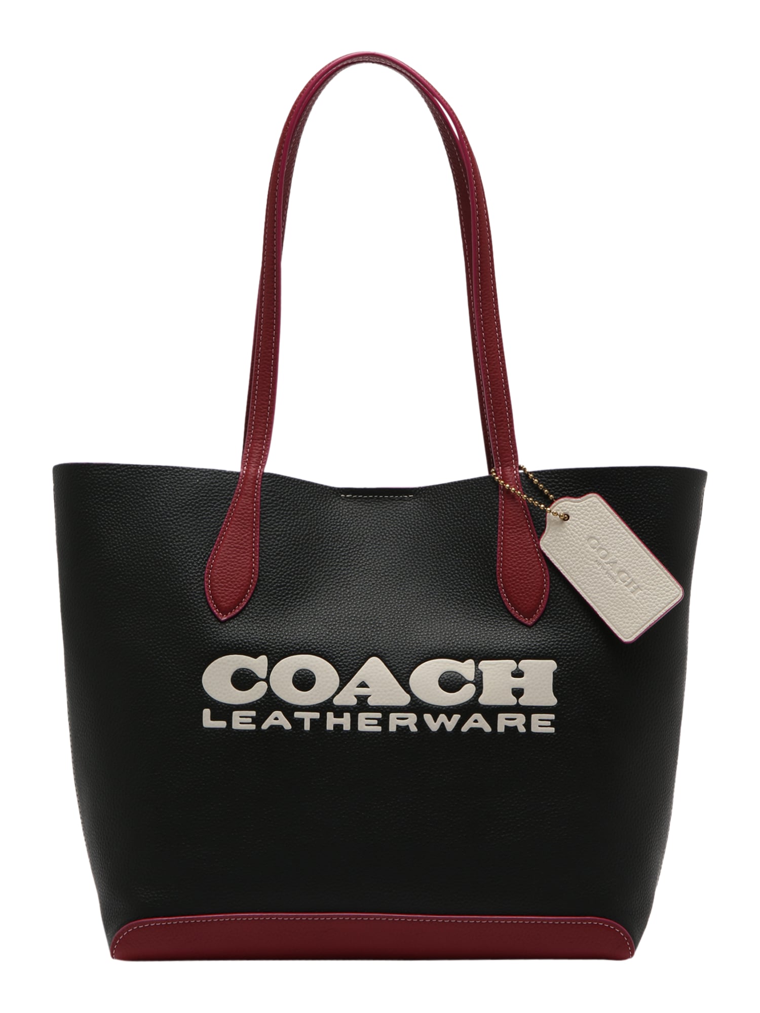 COACH Nakupovalna torba  vinsko rdeča / črna / naravno bela