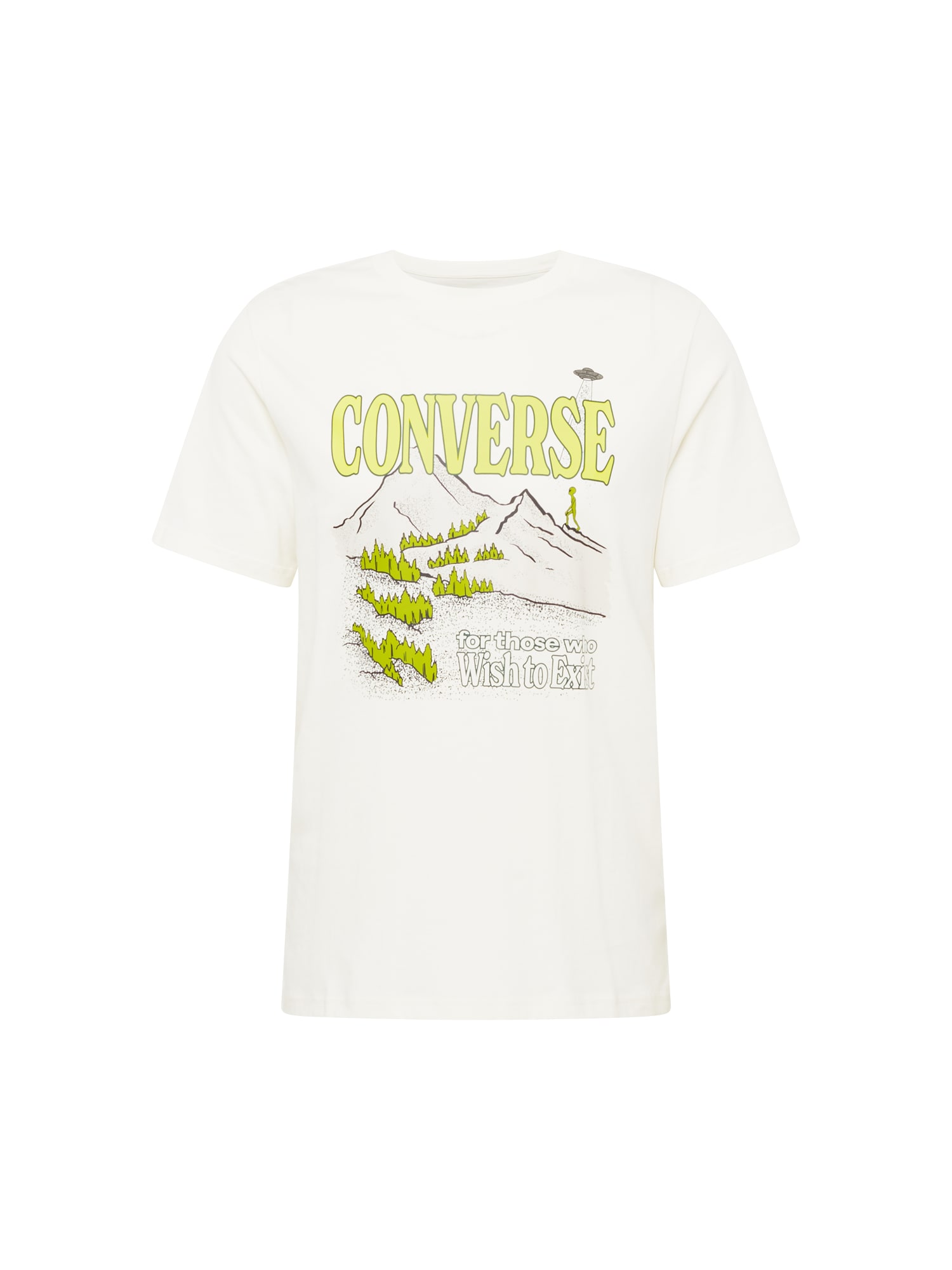 CONVERSE Majica 'ALIEN MOUNTAIN'  rumena / svetlo zelena / črna / bela