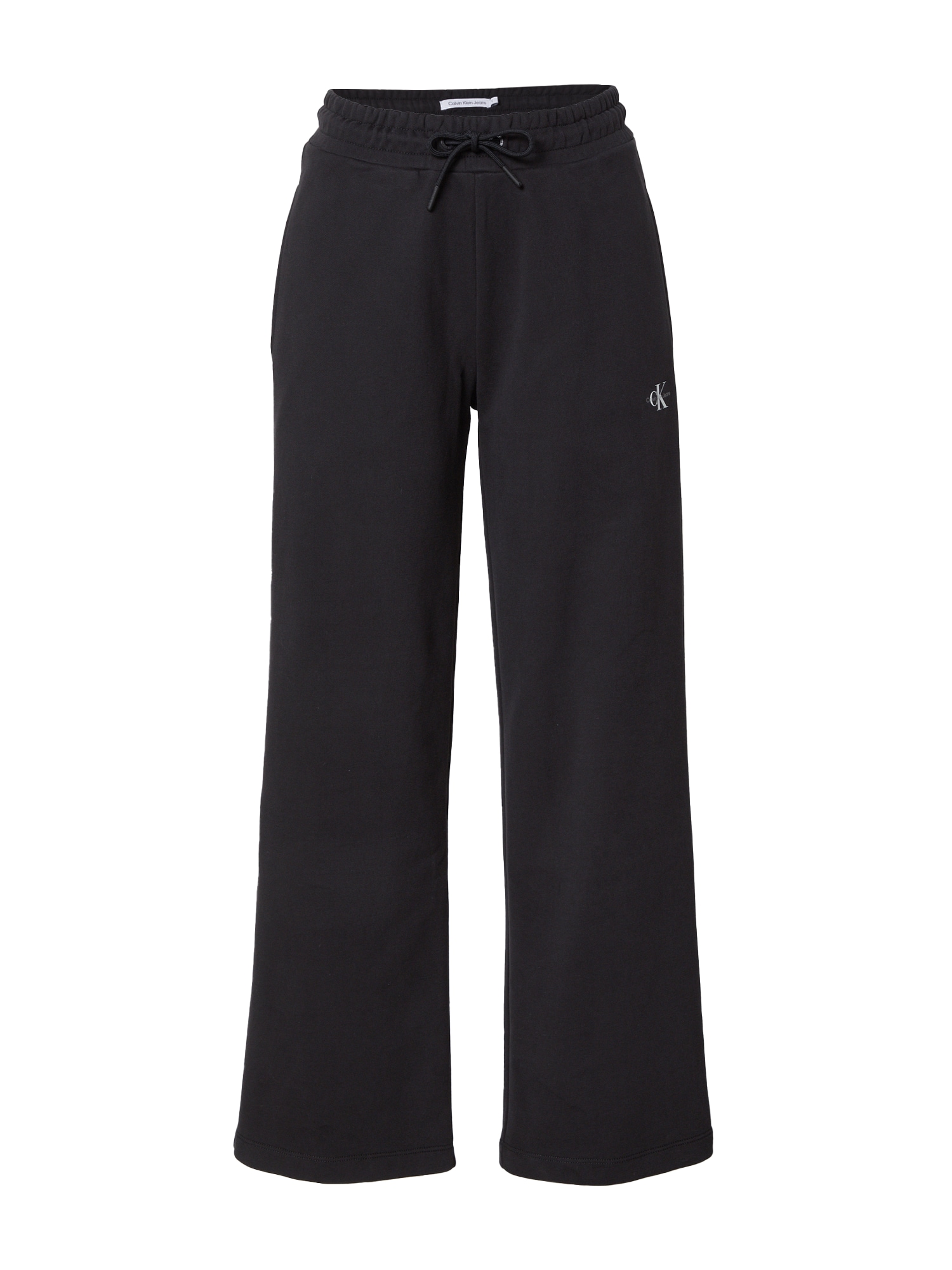 Calvin Klein Jeans Hlače  črna / bela