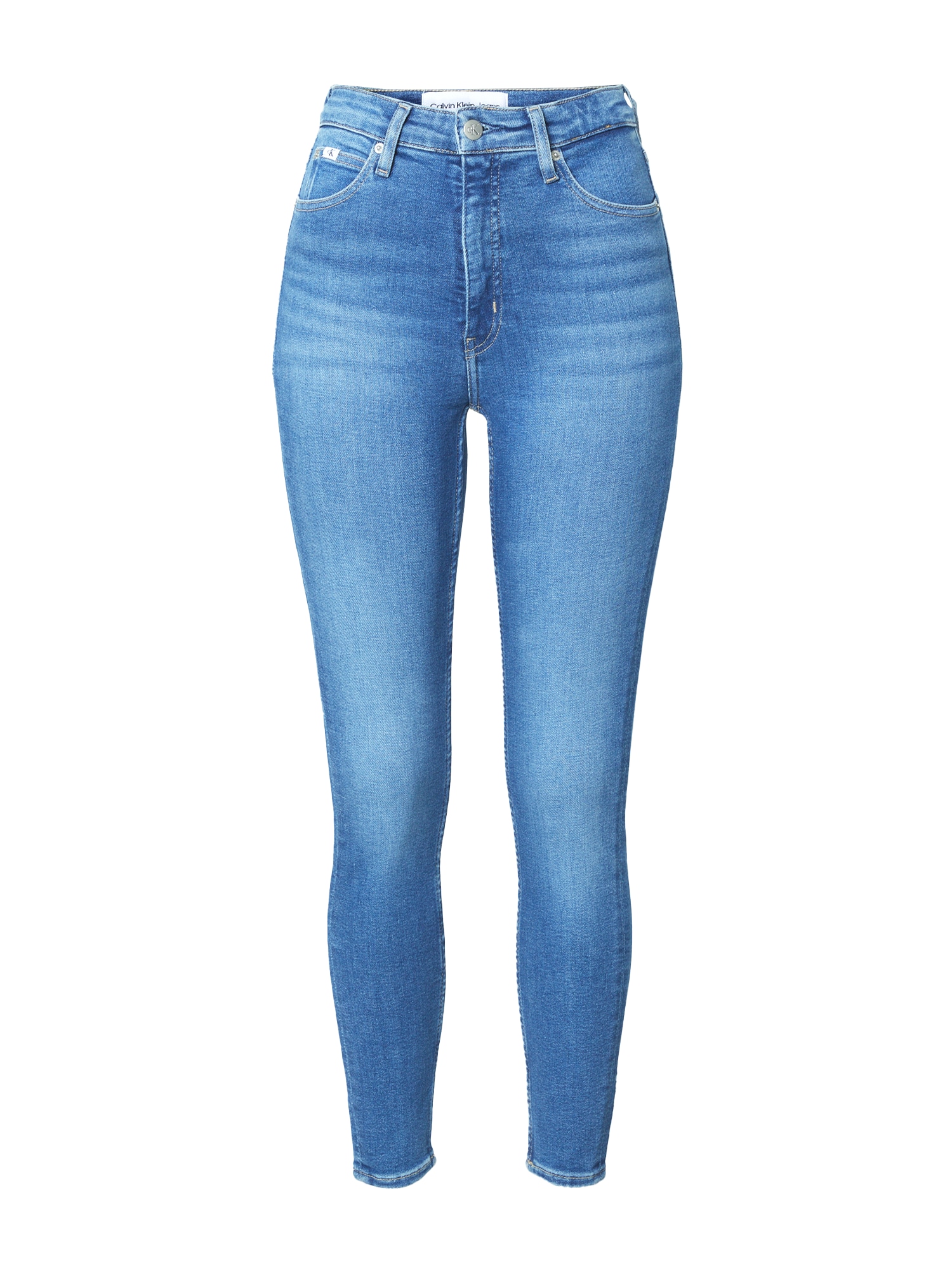 Calvin Klein Jeans Kavbojke  moder denim / bela