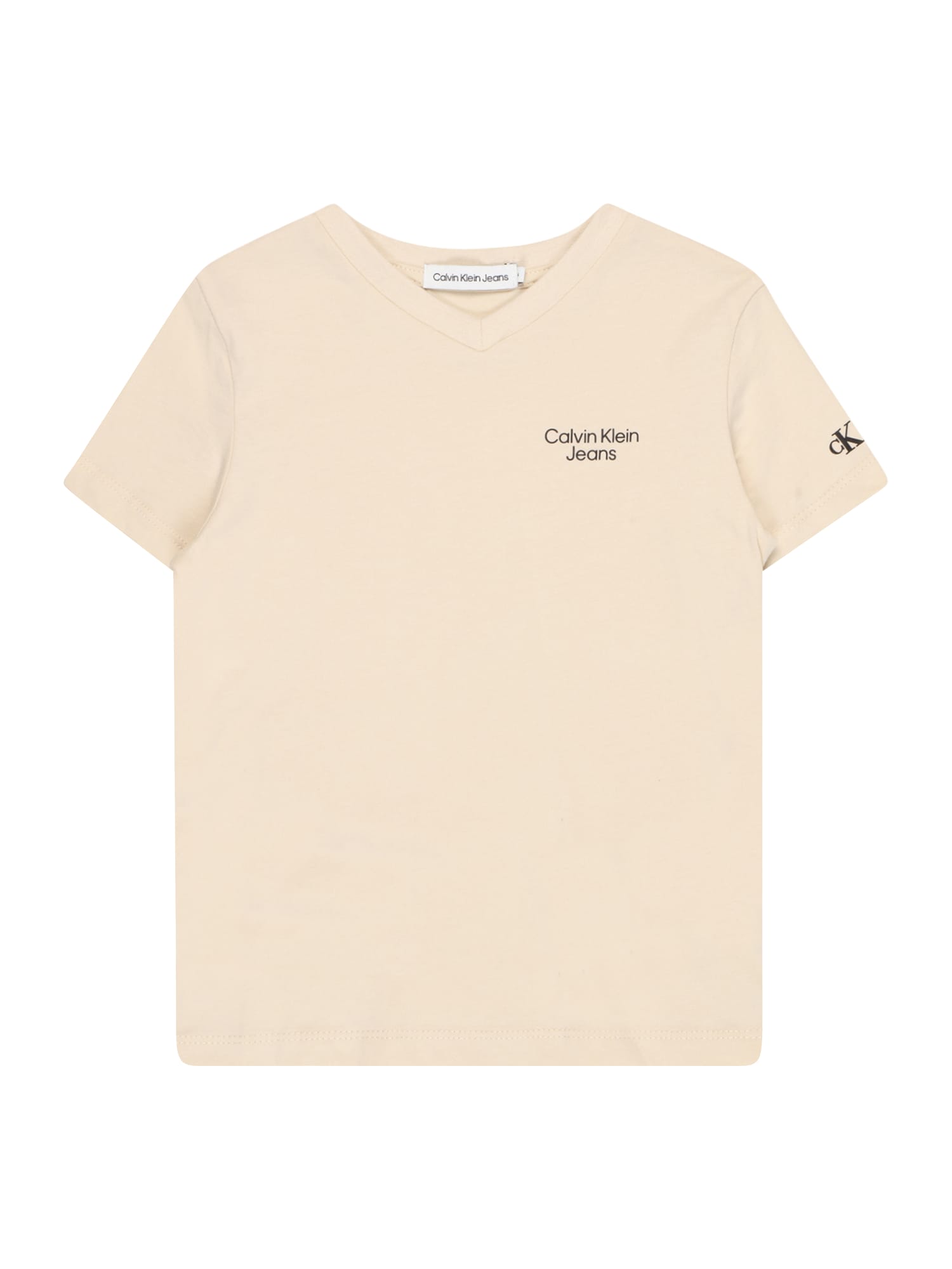 Calvin Klein Jeans Majica  bež / črna