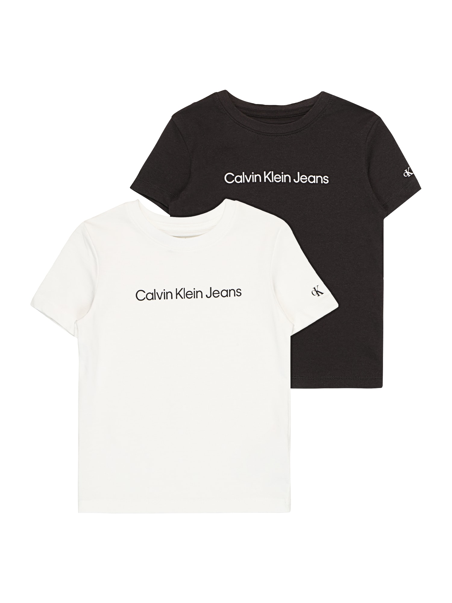 Calvin Klein Jeans Majica  črna / bela