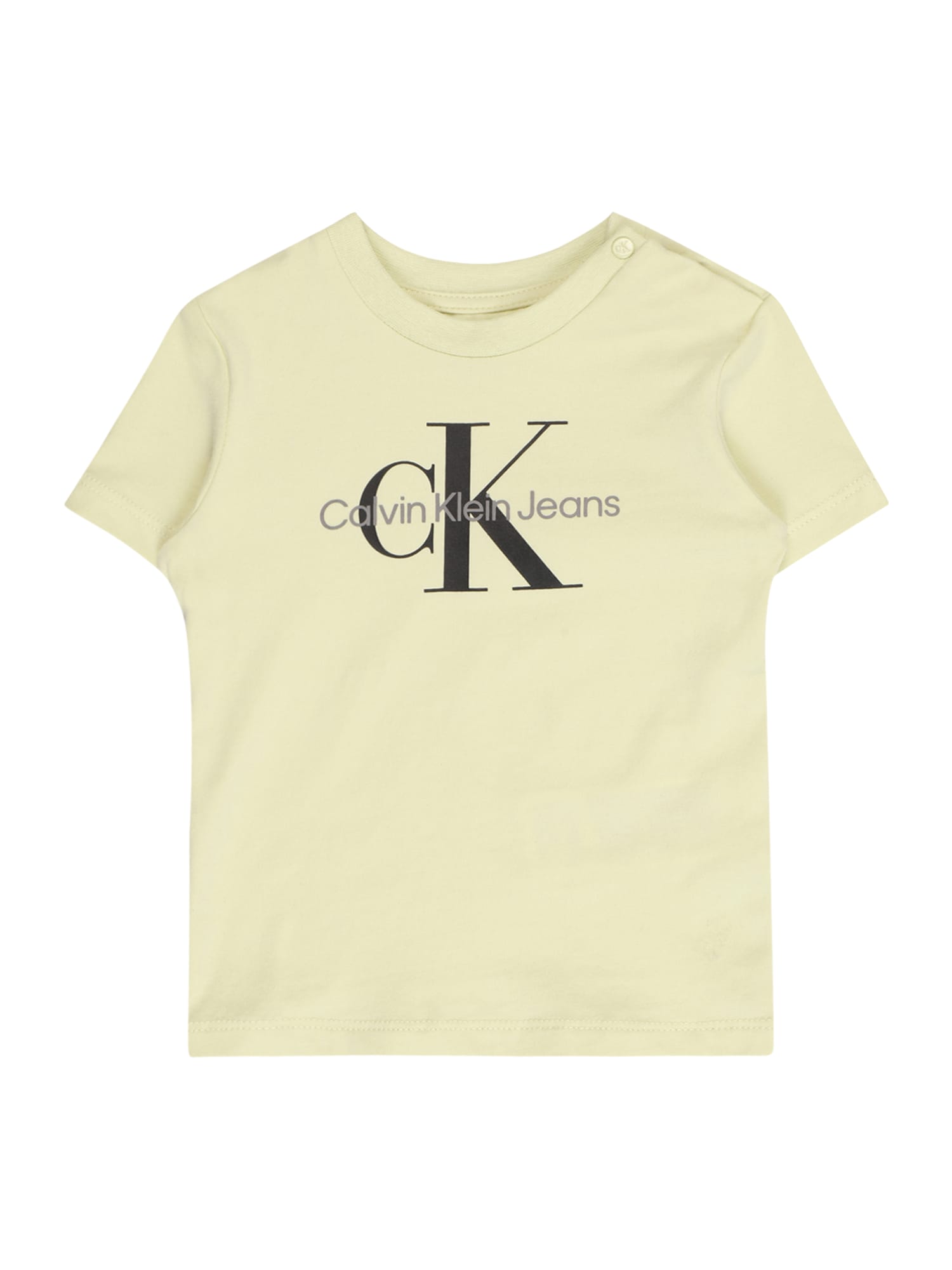 Calvin Klein Jeans Majica  pastelno rumena / siva / črna