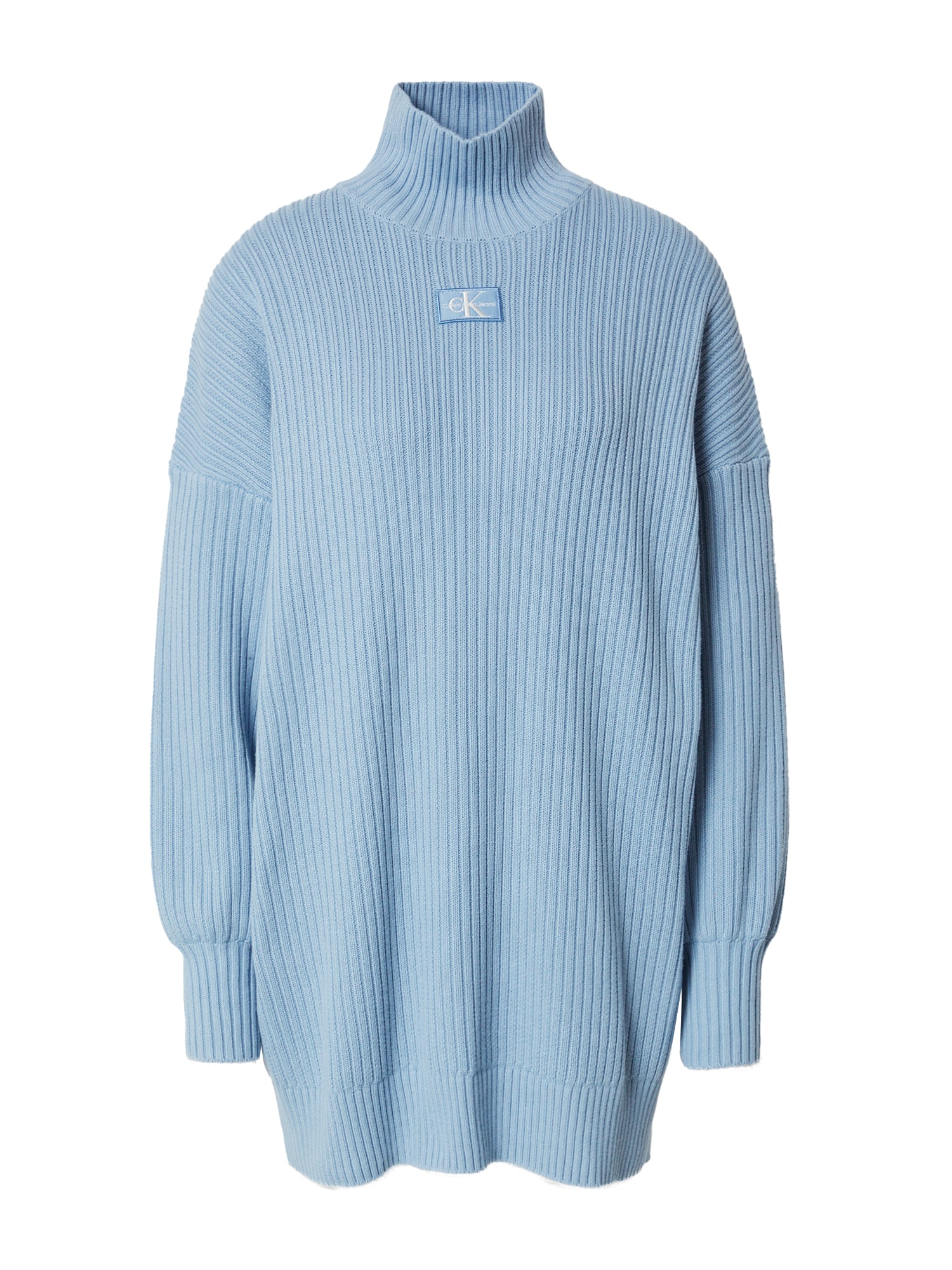 Calvin Klein Jeans Pletena obleka  svetlo modra / bela