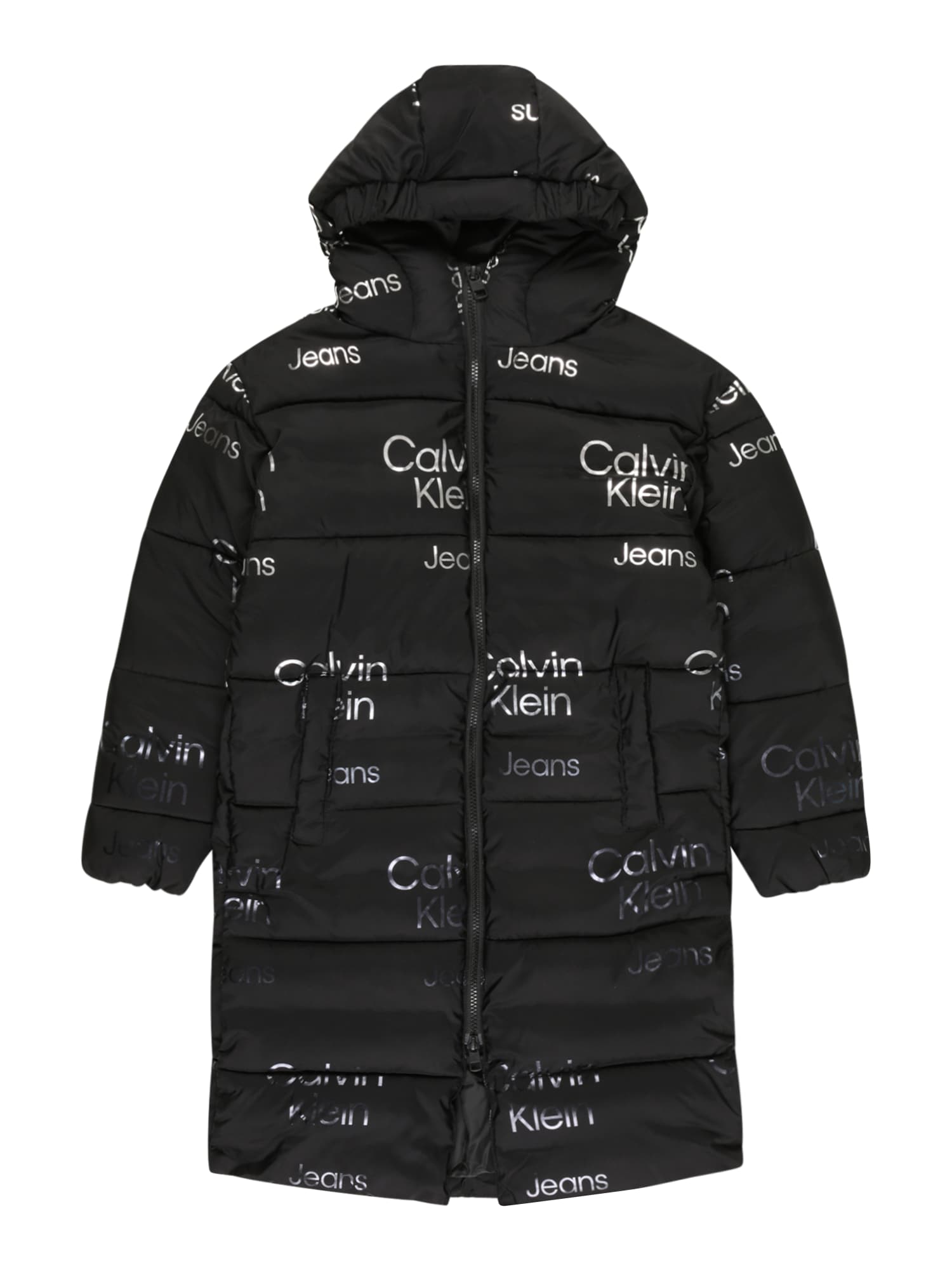Calvin Klein Jeans Prehodna jakna  črna / srebrna