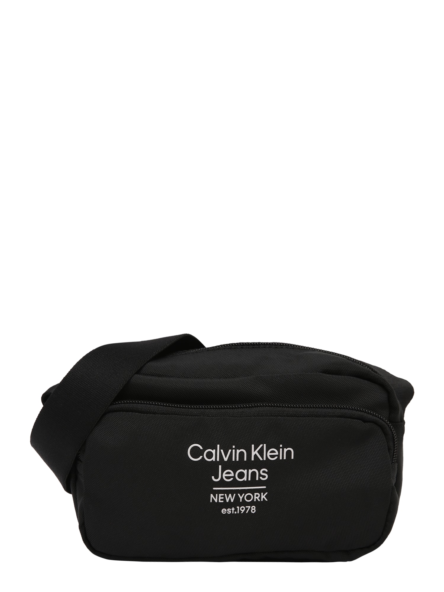 Calvin Klein Jeans Torba za čez ramo  črna / bela