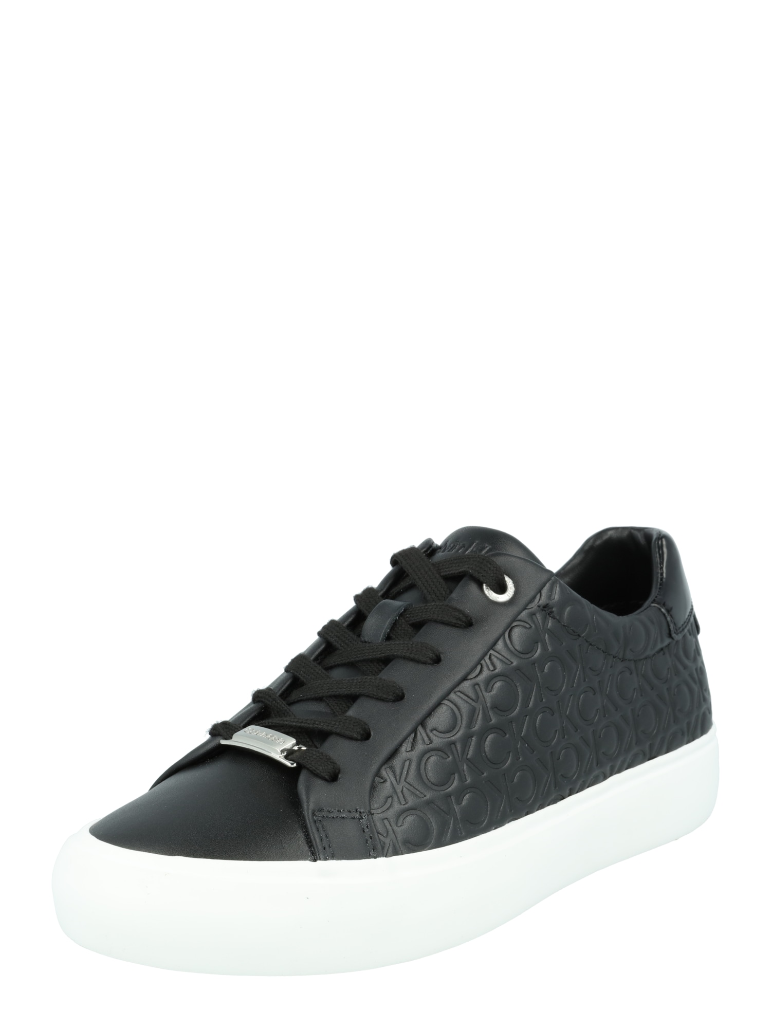 Calvin Klein Nizke superge  črna / srebrna