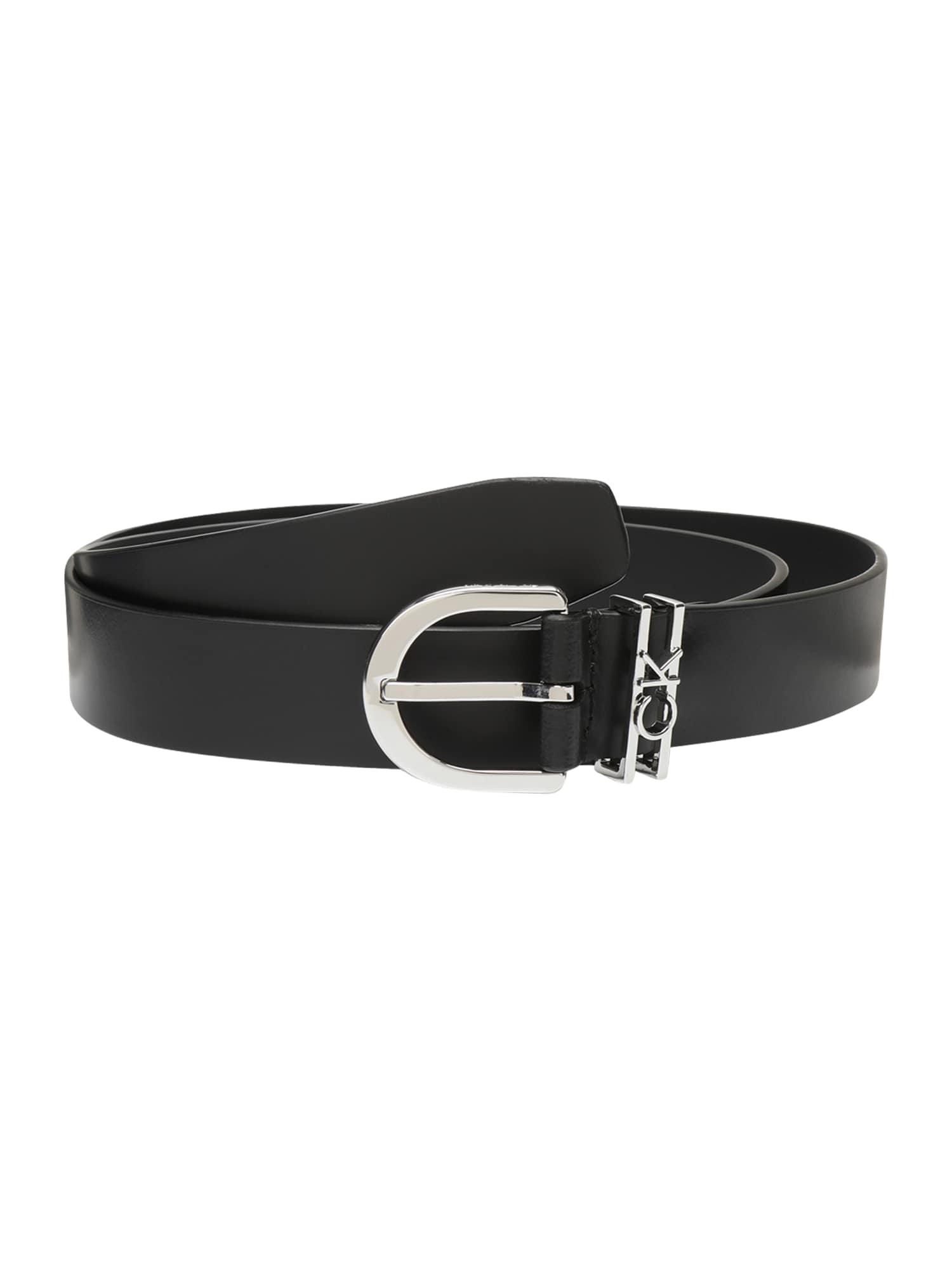 Calvin Klein Pas  črna / srebrna