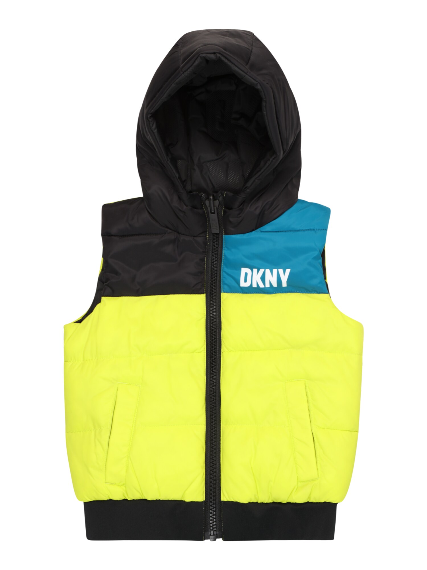 DKNY Brezrokavnik  cijansko modra / limeta / črna / bela