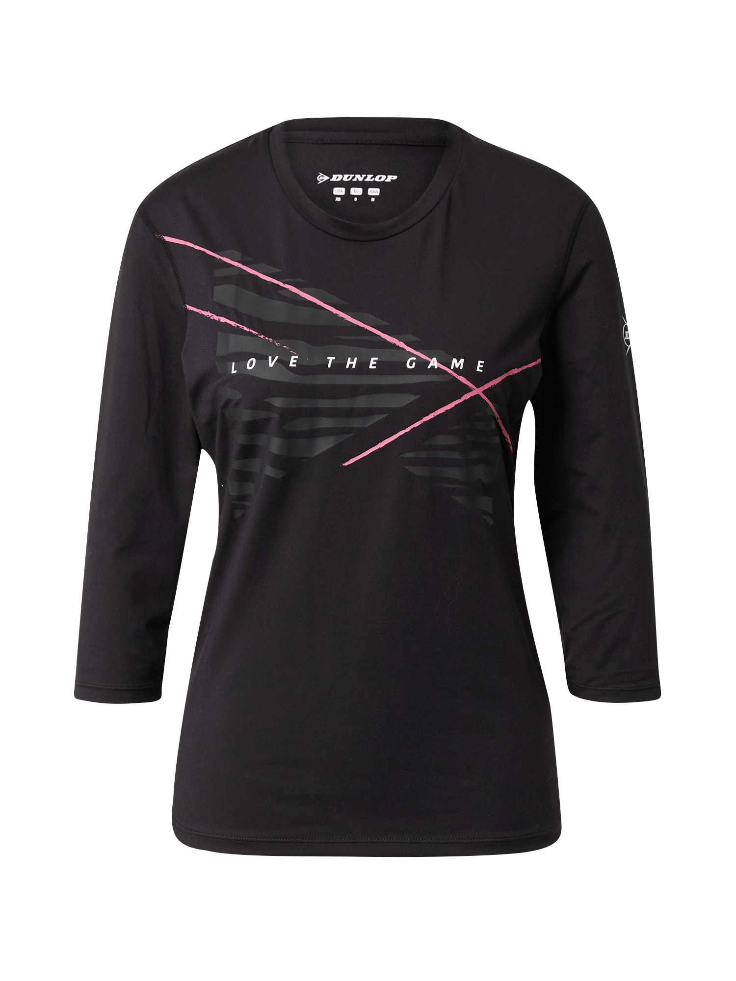 DUNLOP Funkcionalna majica  svetlo roza / črna / bela