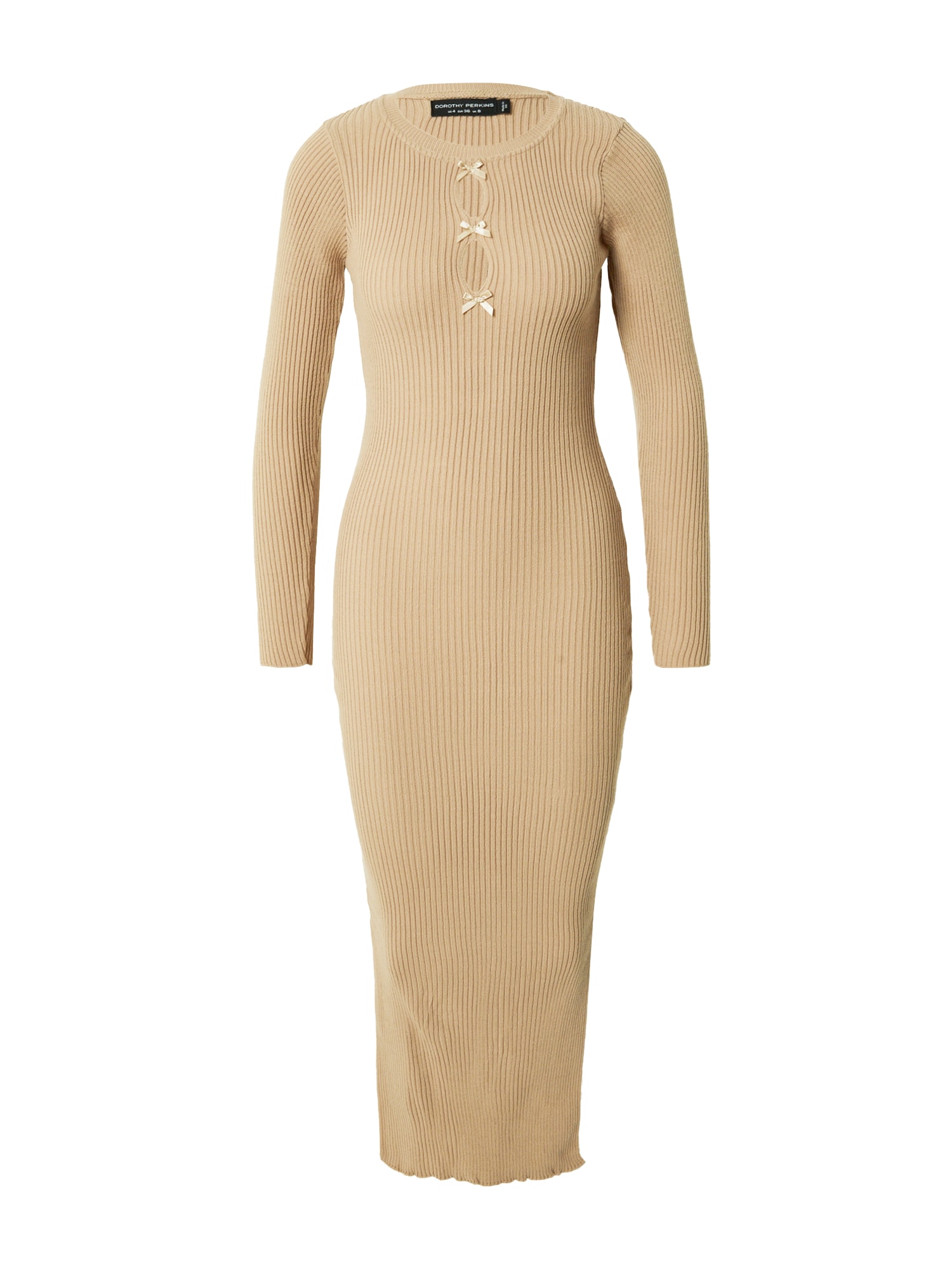 Dorothy Perkins Pletena obleka  svetlo bež