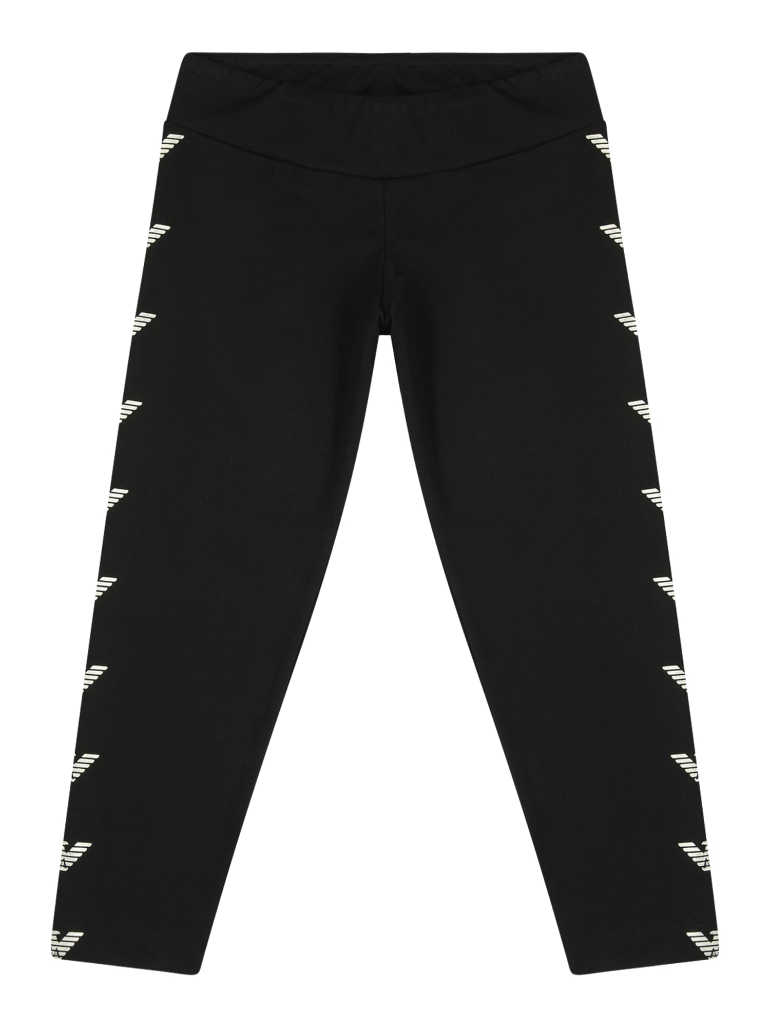 EA7 Emporio Armani Hlače  črna / bela