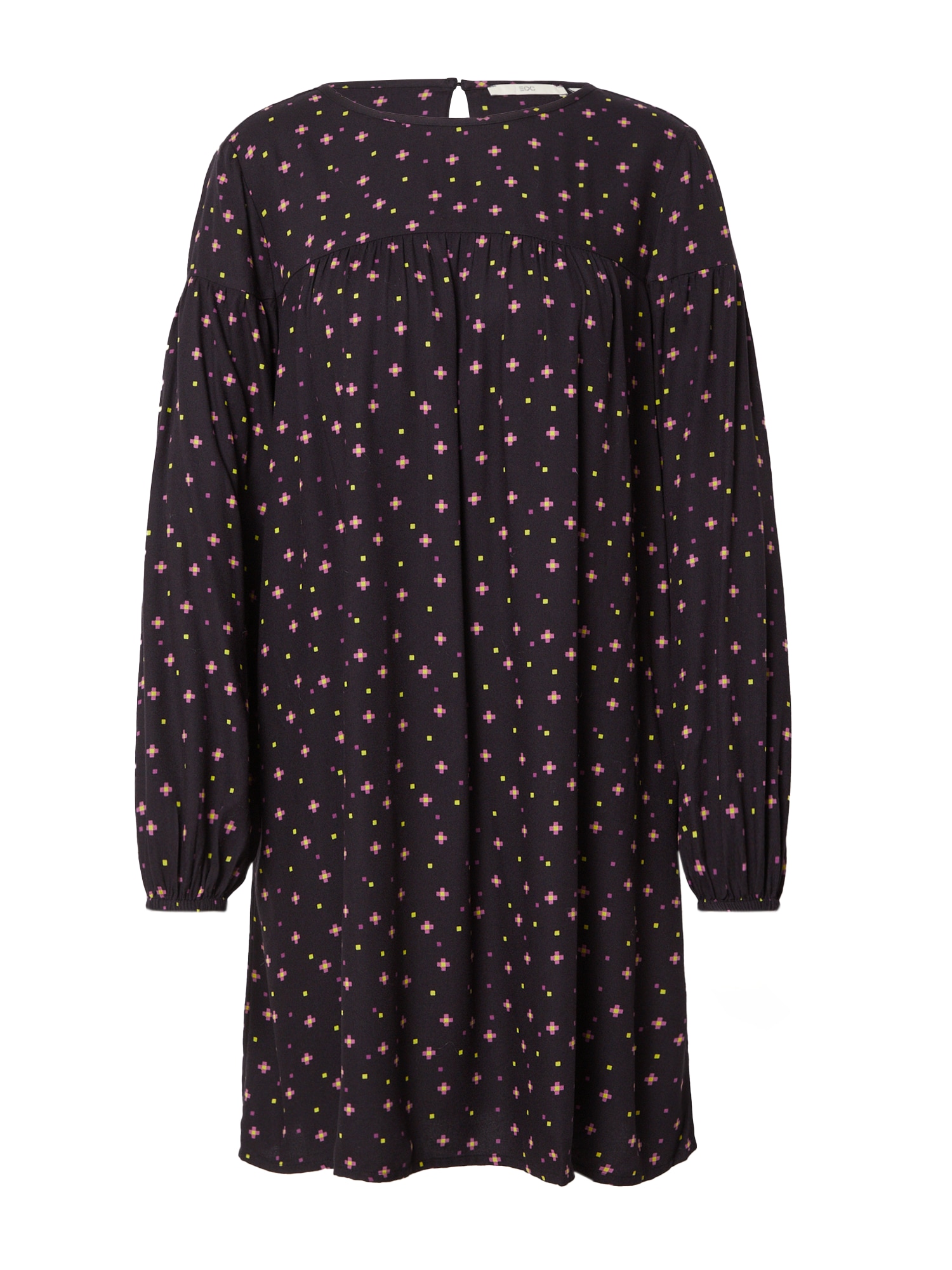 EDC BY ESPRIT Obleka  rumena / roza / črna