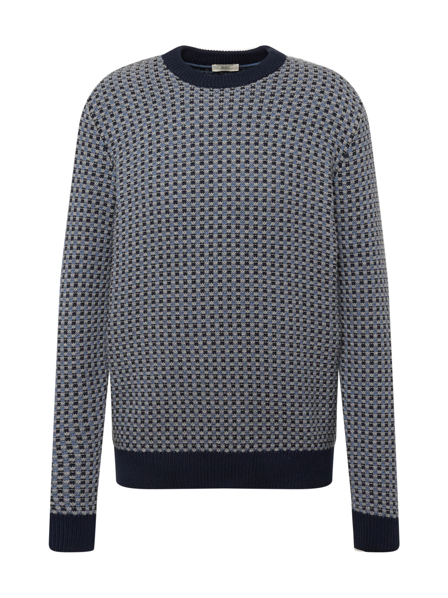 EDC BY ESPRIT Pulover  golobje modra / temno modra / greige