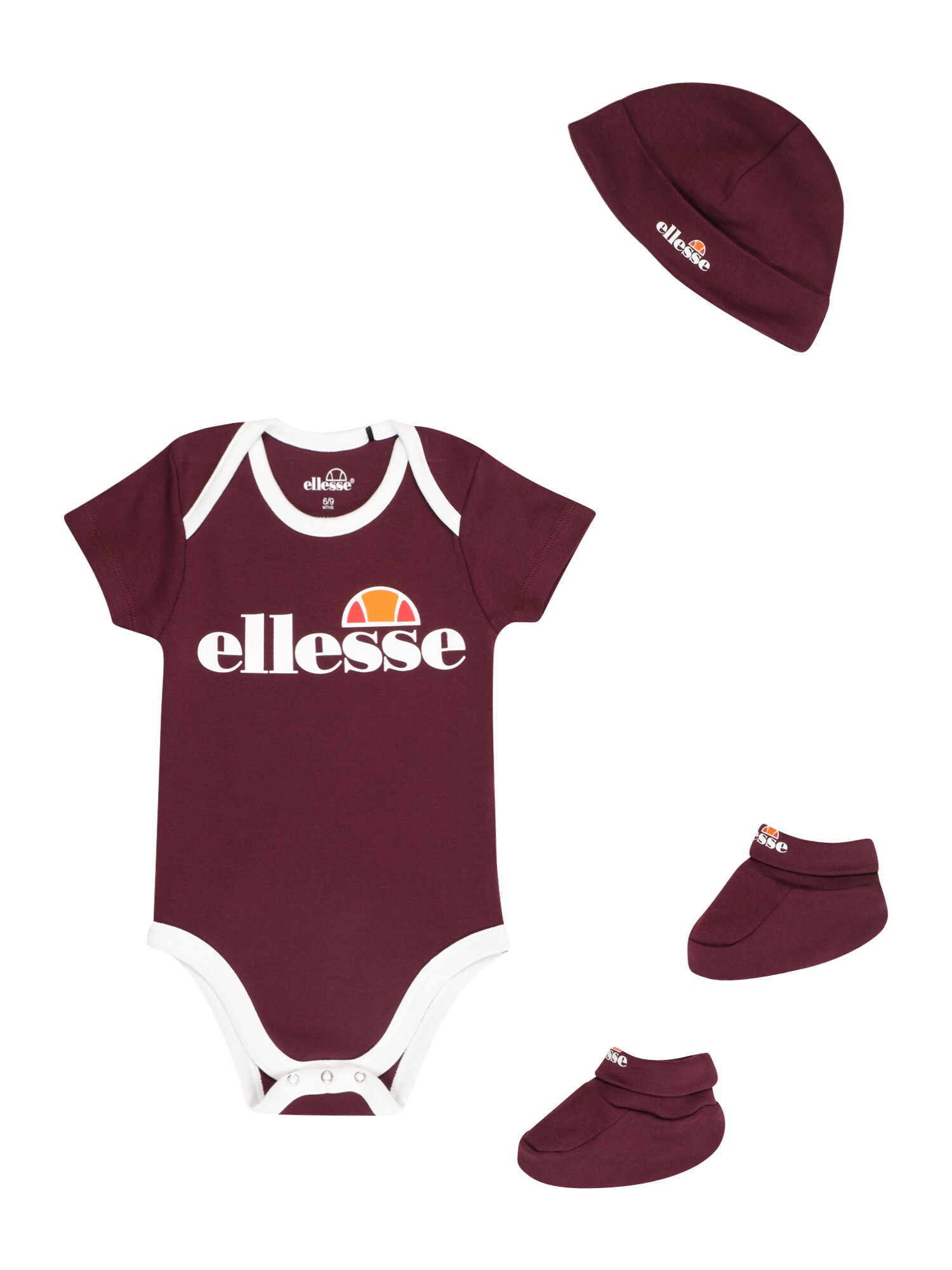 ELLESSE Komplet 'Alito'  robida / oranžna / korala / bela