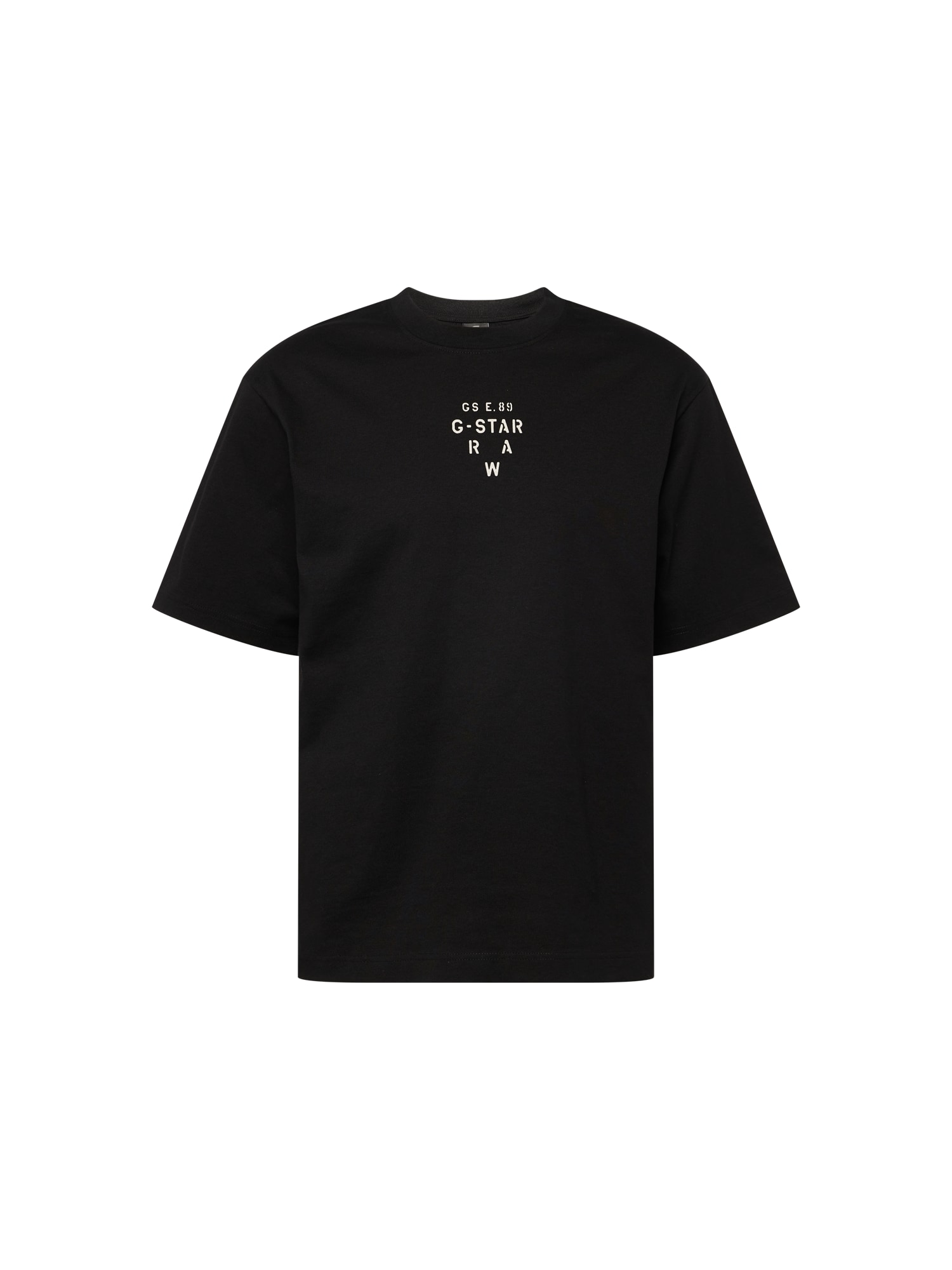 G-Star RAW Majica 'Stencil'  črna / bela