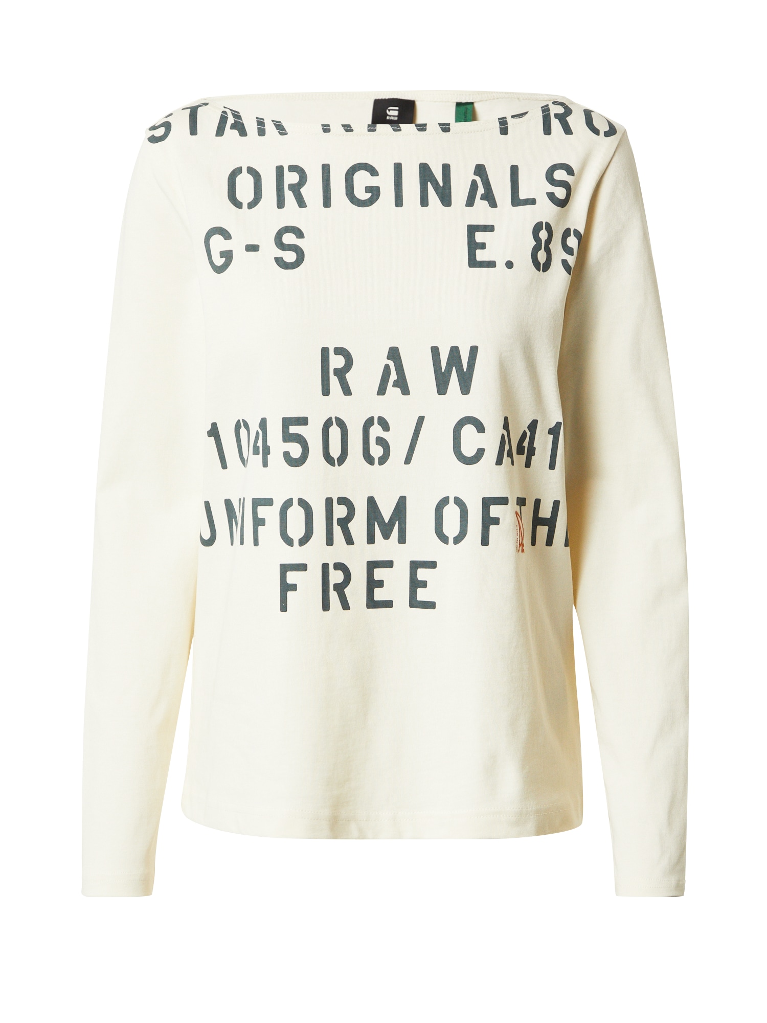 G-Star RAW Majica 'Stencil'  grafit / jastog / naravno bela